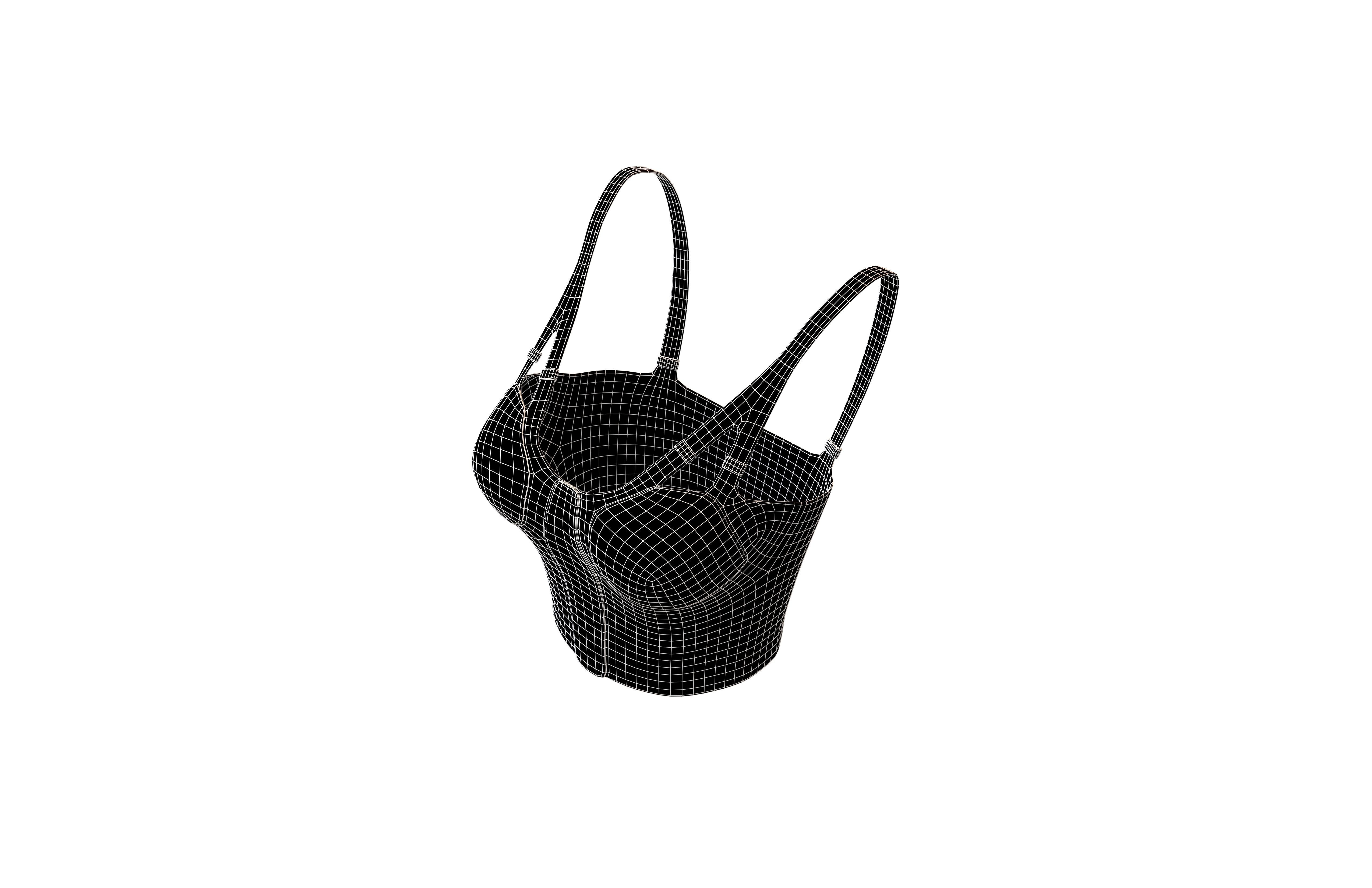 Bra Top v1 002 Low-poly 3D model_6