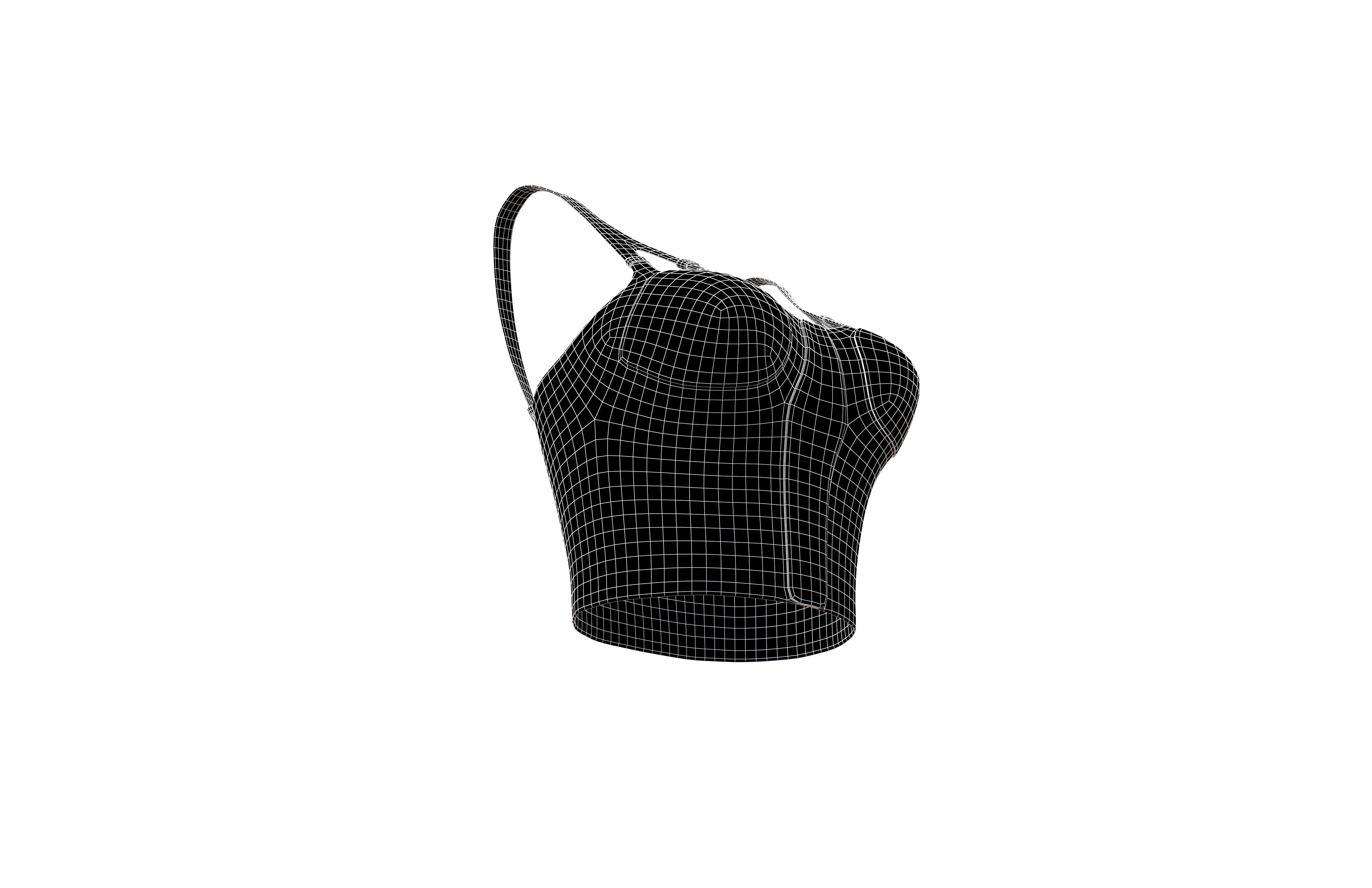 Bra Top v1 002 Low-poly 3D model_7