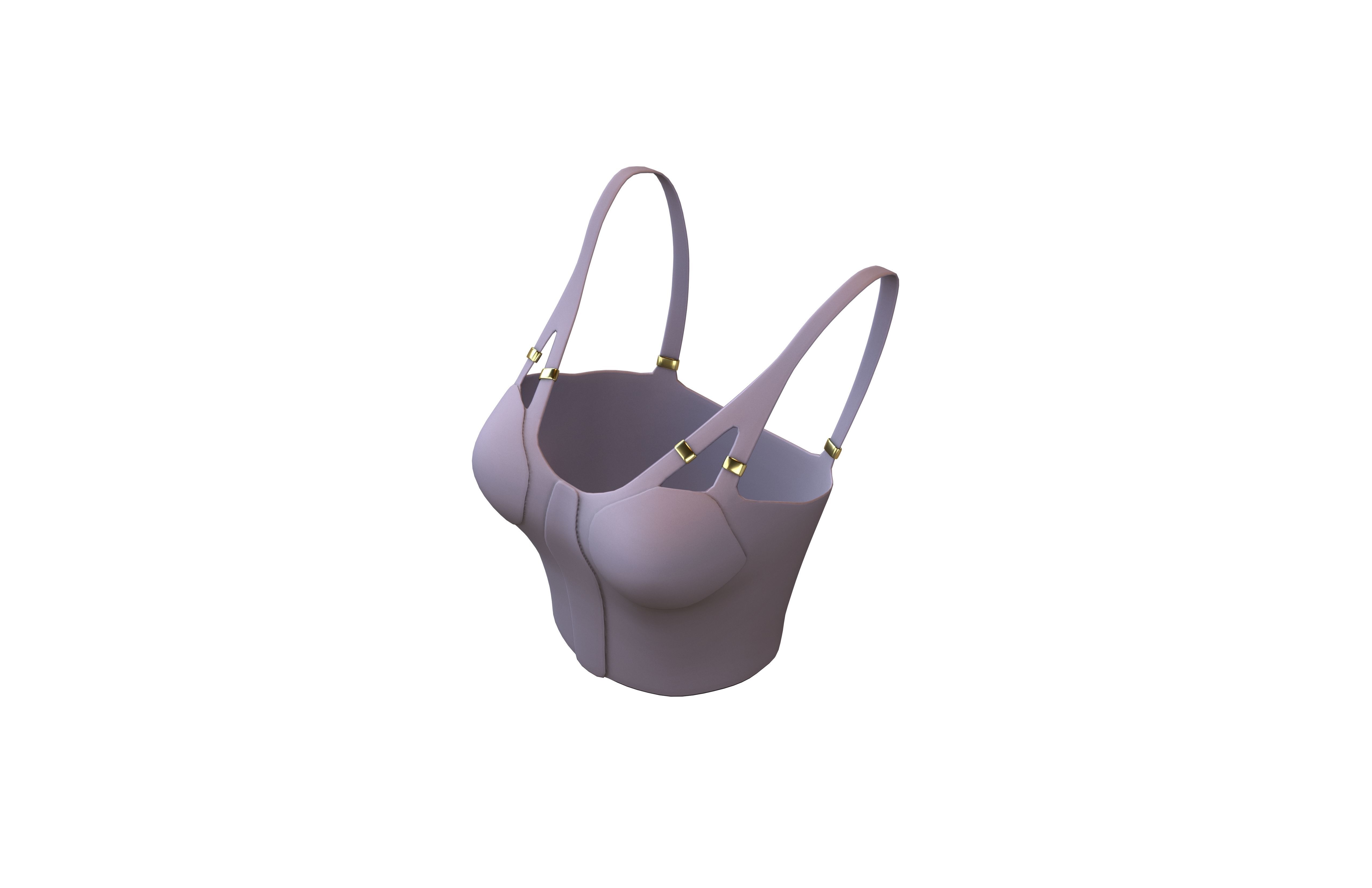 Bra Top v1 005 Low-poly 3D model_2