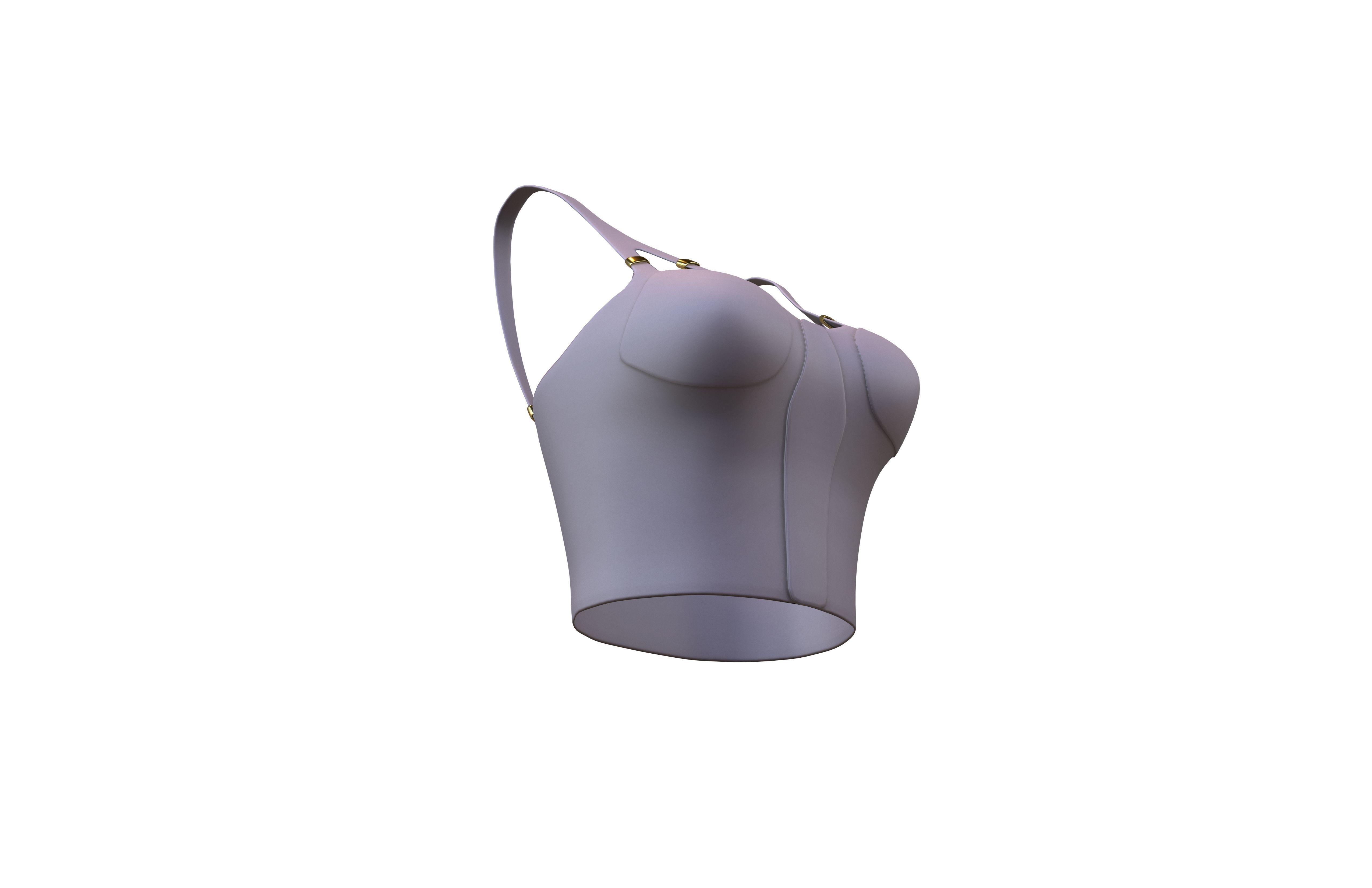 Bra Top v1 005 Low-poly 3D model_3