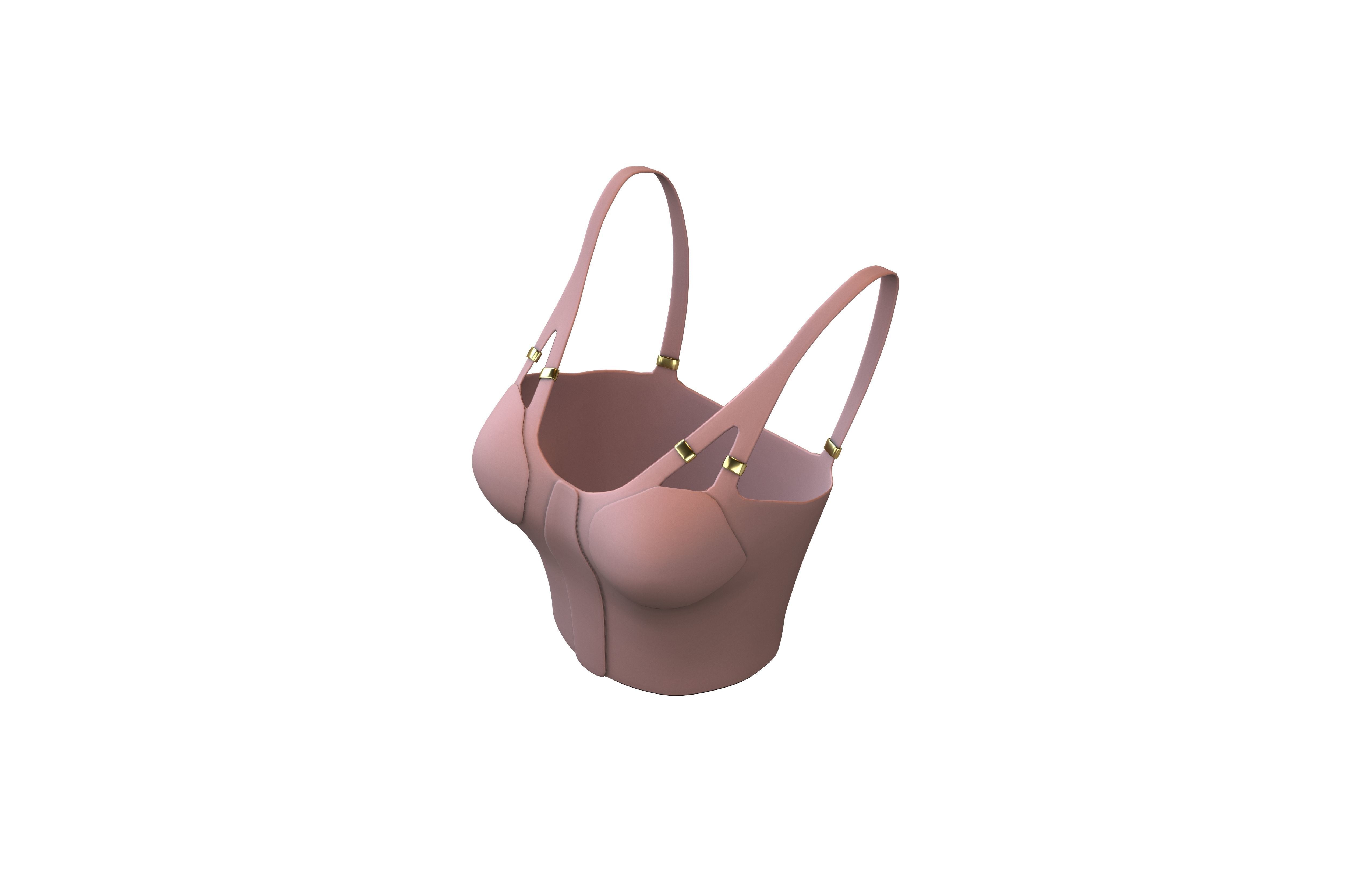 Bra Top v1 006 Low-poly 3D model_2