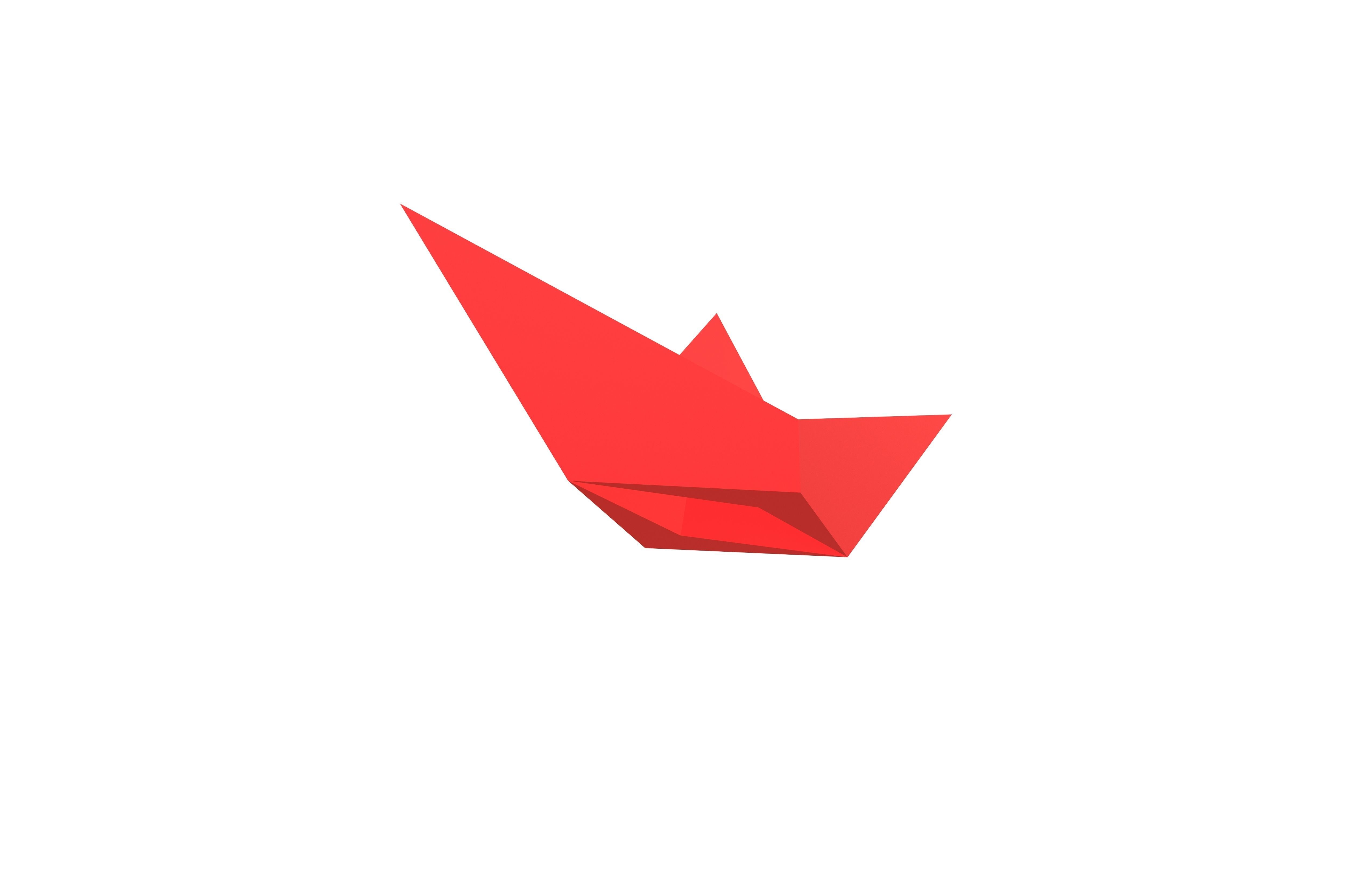 Paper Boat v1 003 Low-poly 3D model_3