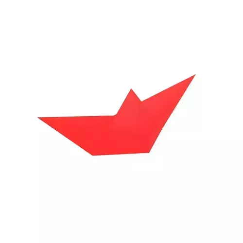 Paper Boat v1 003 Low-poly 3D model
