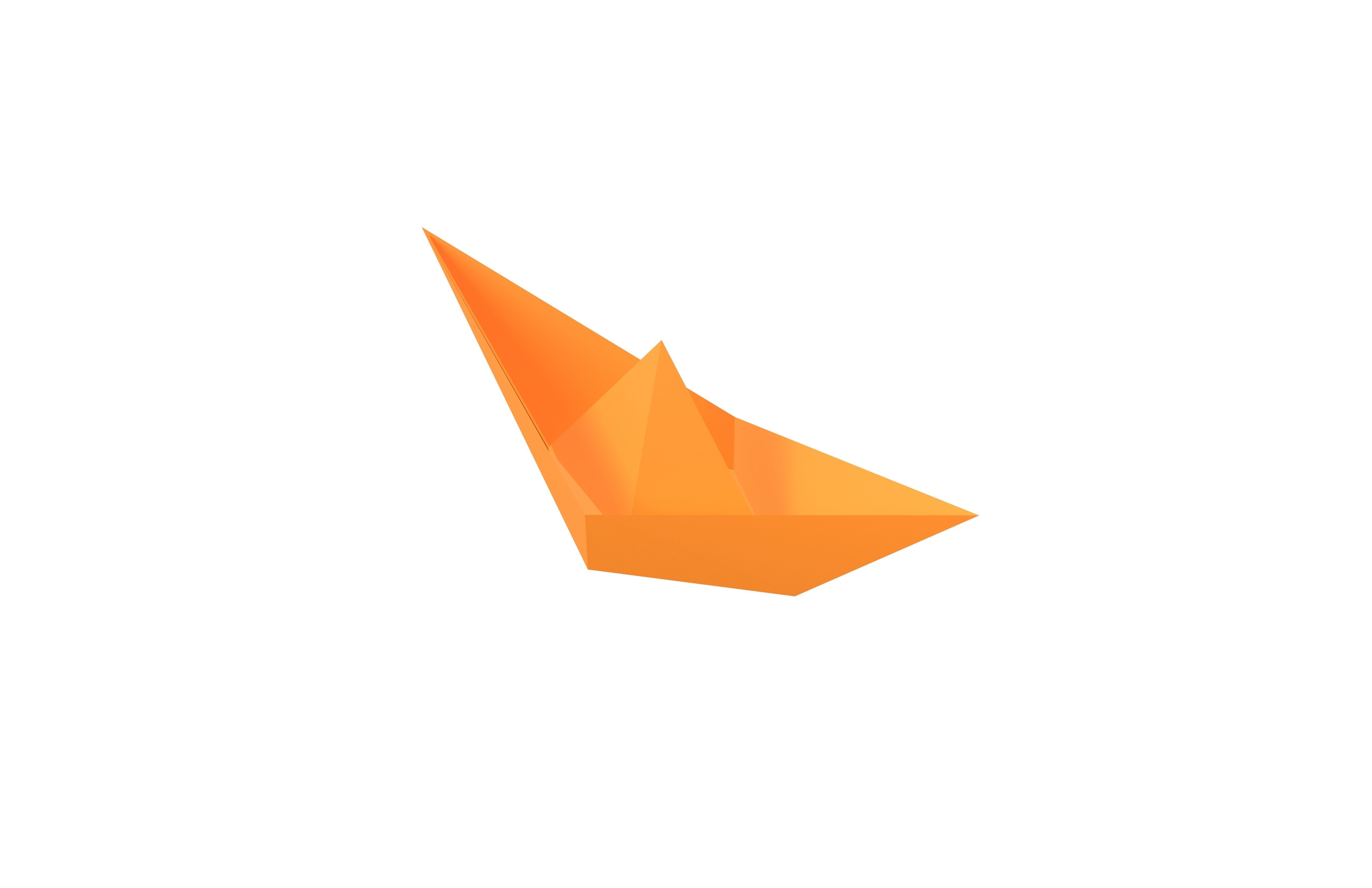 Paper Boat v1 004 Low-poly 3D model_3