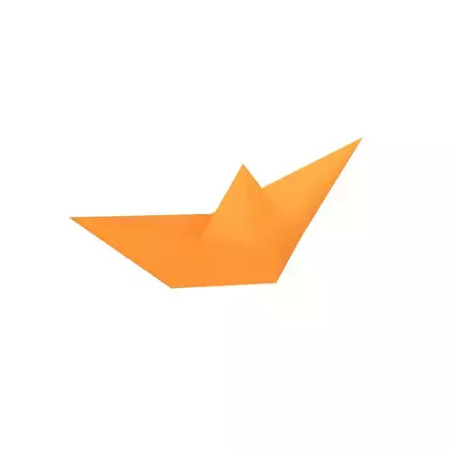 Paper Boat v1 004 Low-poly 3D model