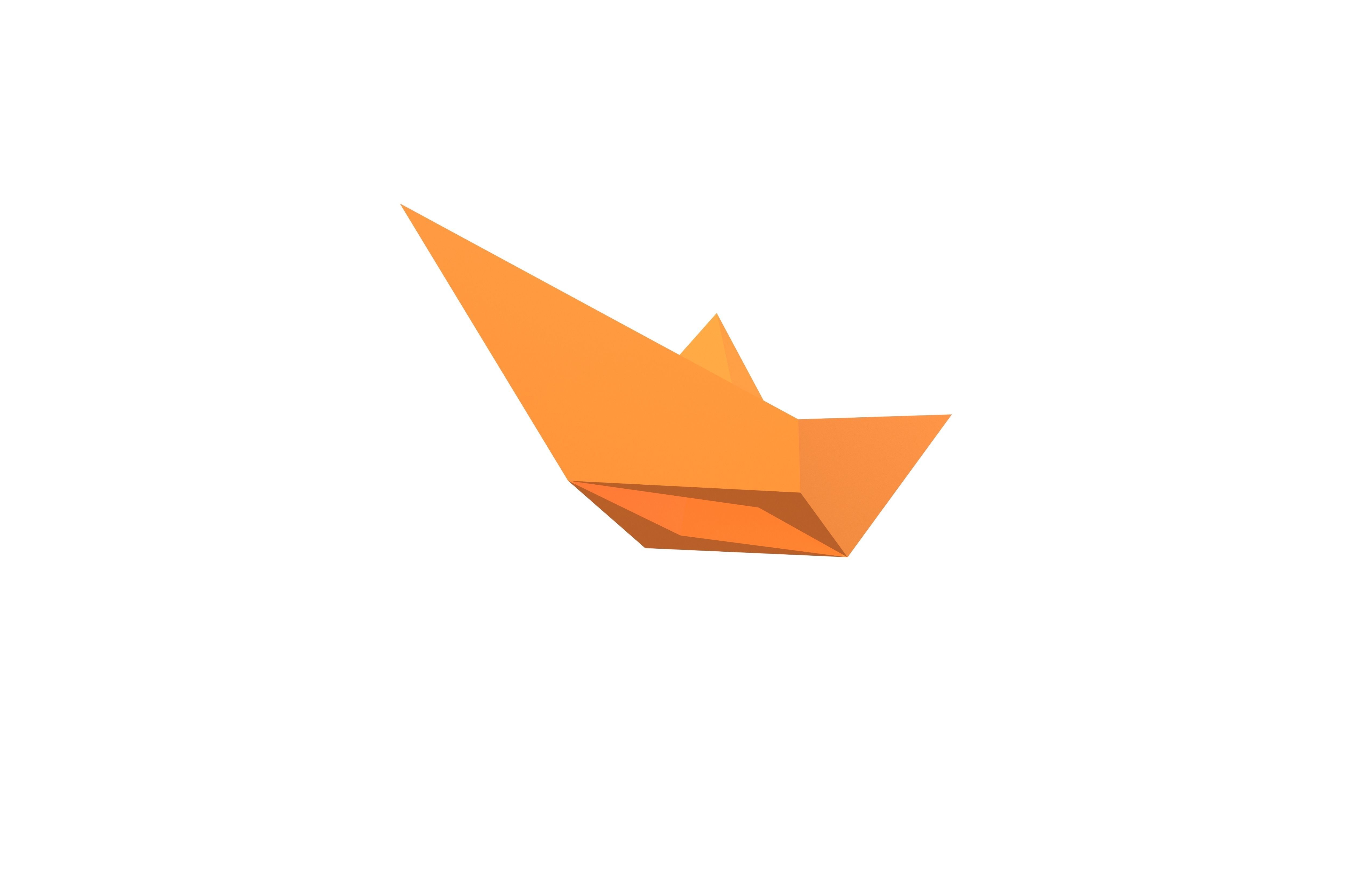 Paper Boat v1 004 Low-poly 3D model_2