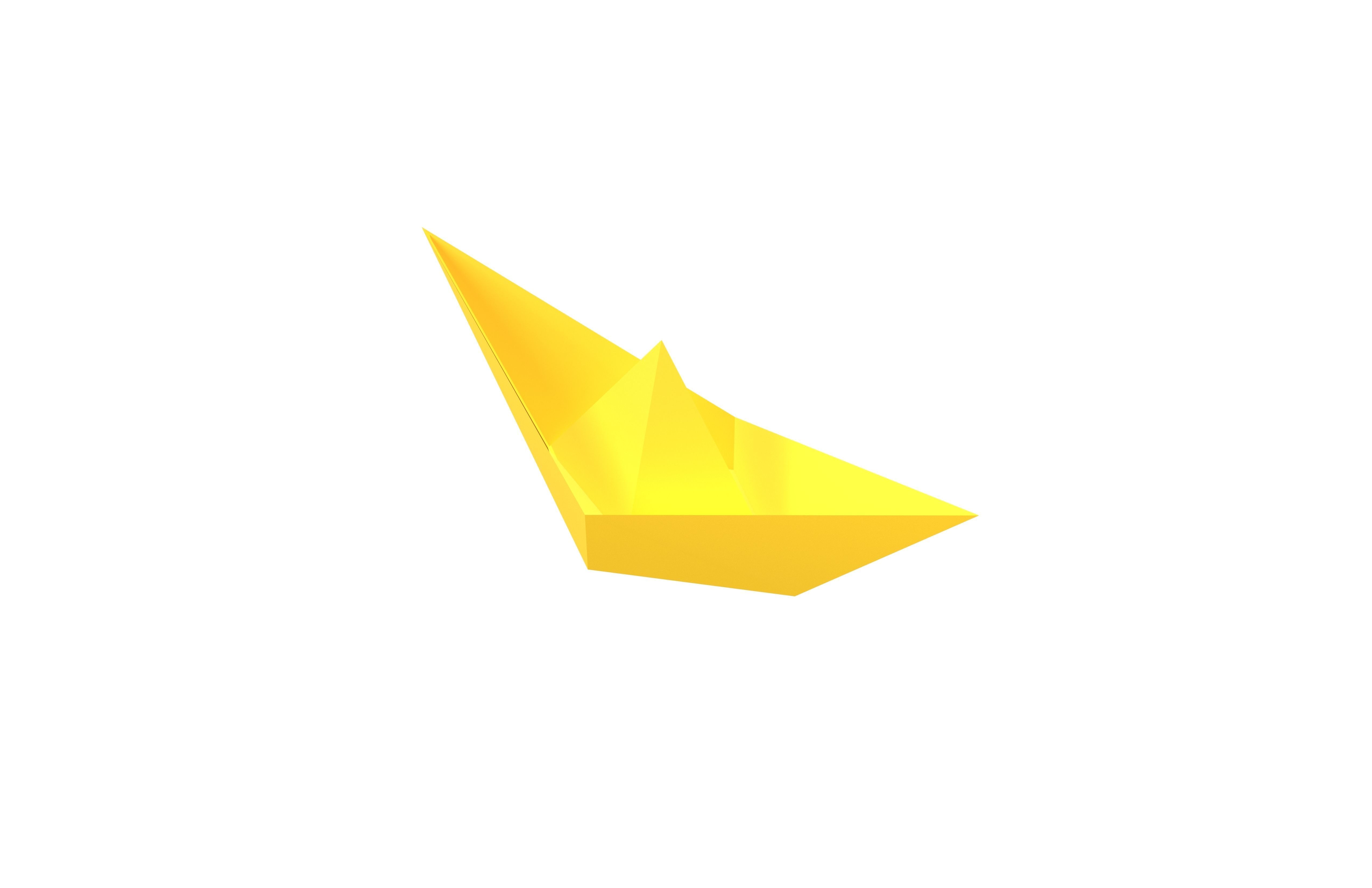 Paper Boat v1 005 Low-poly 3D model_2