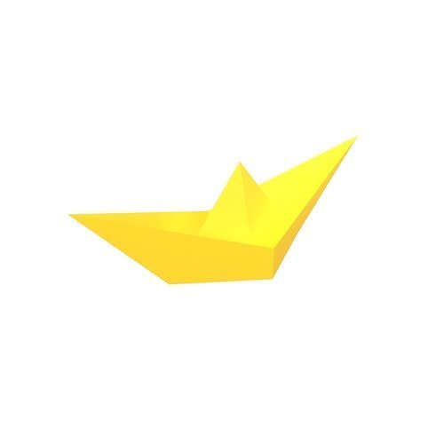 Paper Boat v1 005 Low-poly 3D model