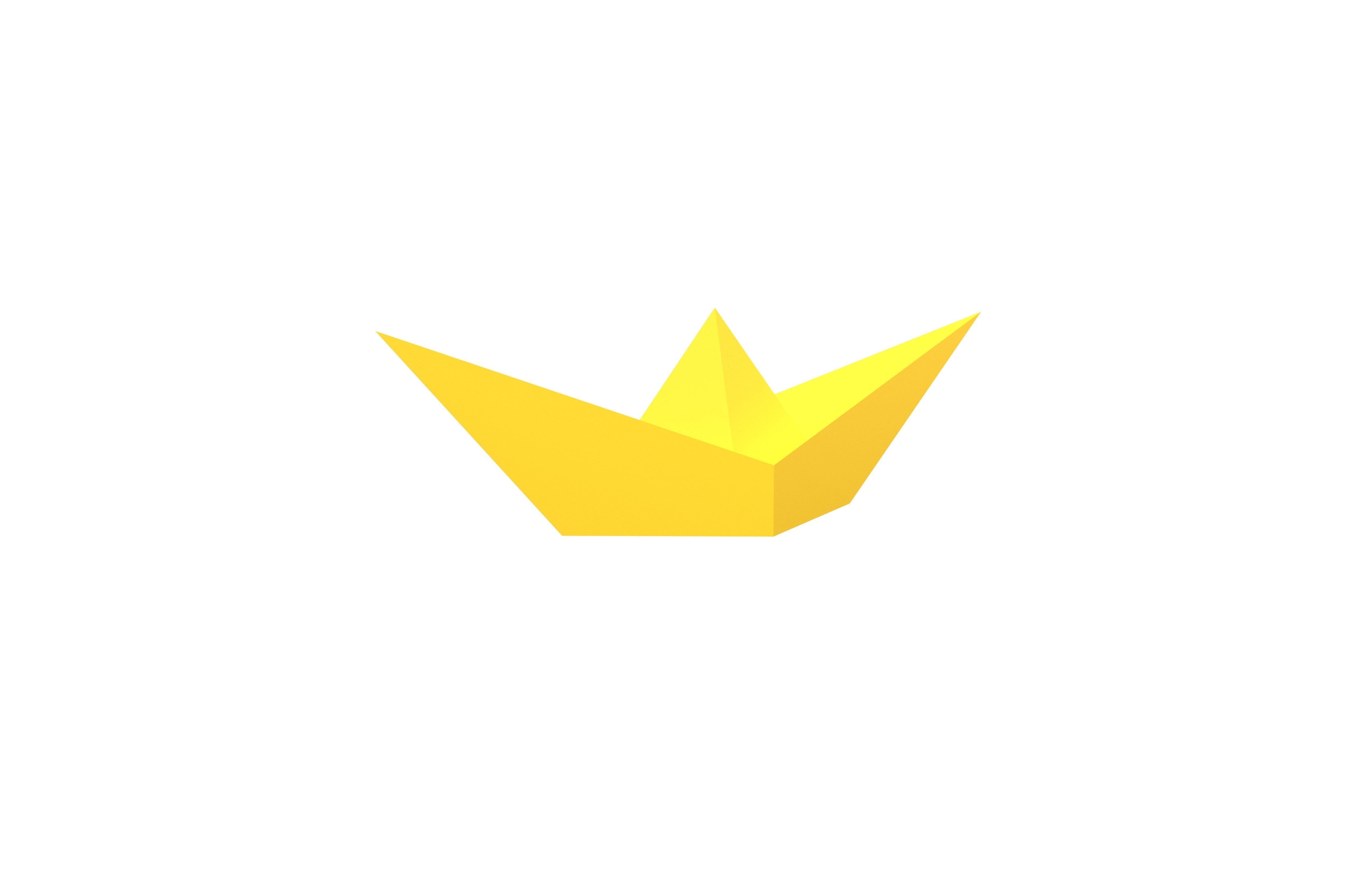 Paper Boat v1 005 Low-poly 3D model_1