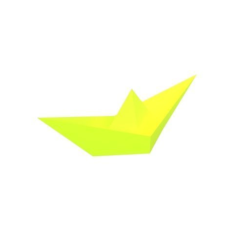 Paper Boat v1 006 Low-poly 3D model