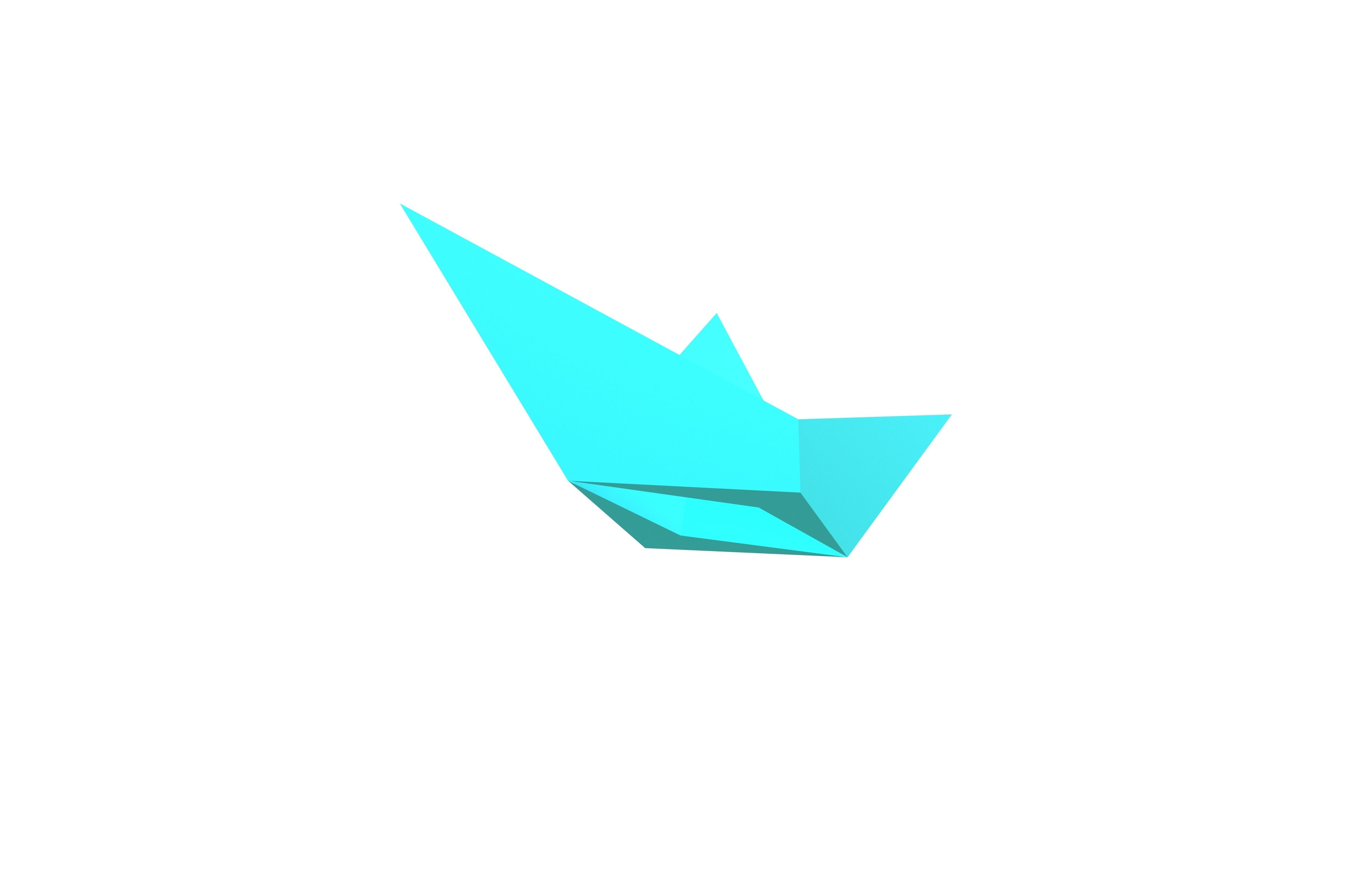 Paper Boat v1 008 Low-poly 3D model_3