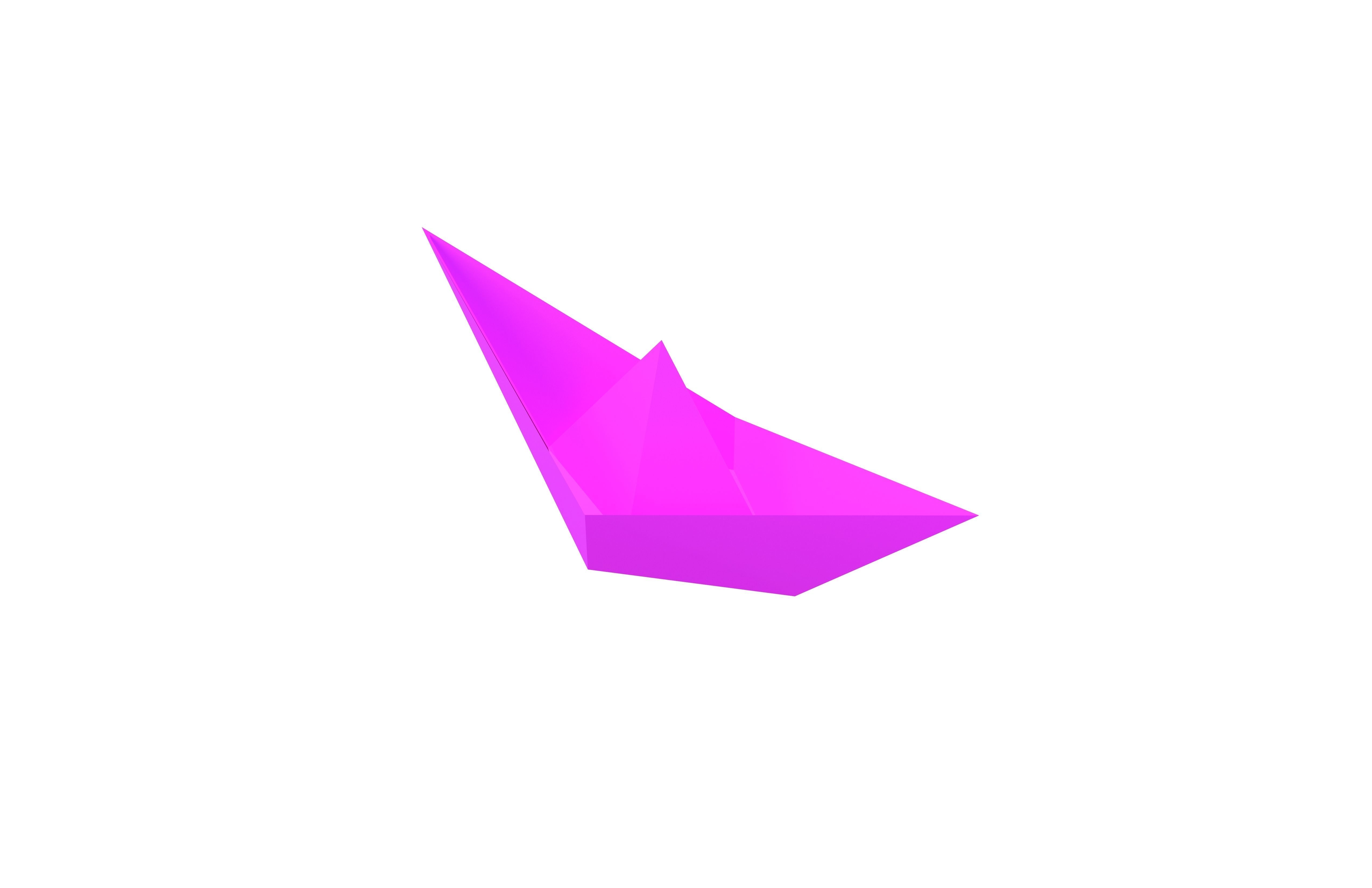 Paper Boat v1 012 Low-poly 3D model_2