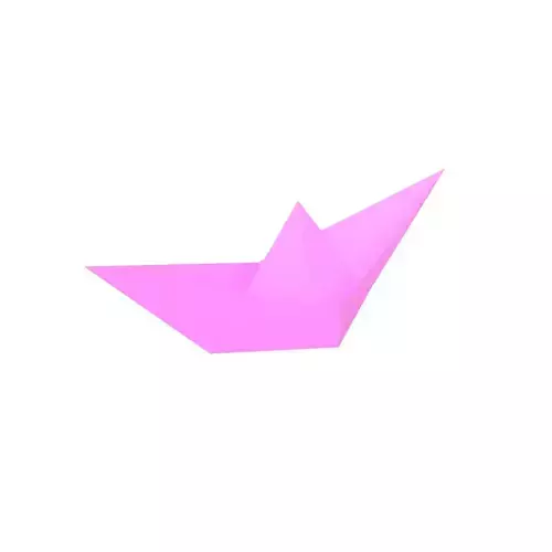 Paper Boat v1 013 Low-poly 3D model