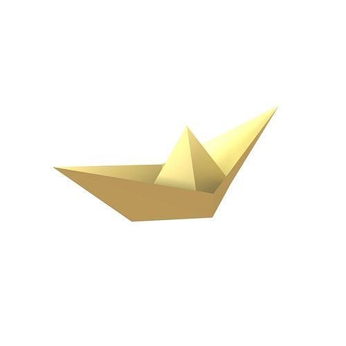 Paper Boat v1 014 Low-poly 3D model