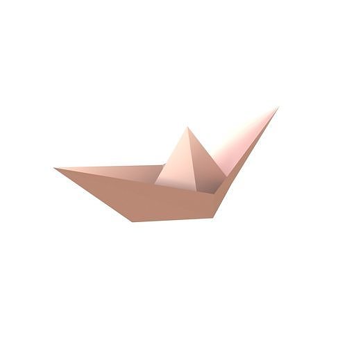 Paper Boat v1 016 Low-poly 3D model