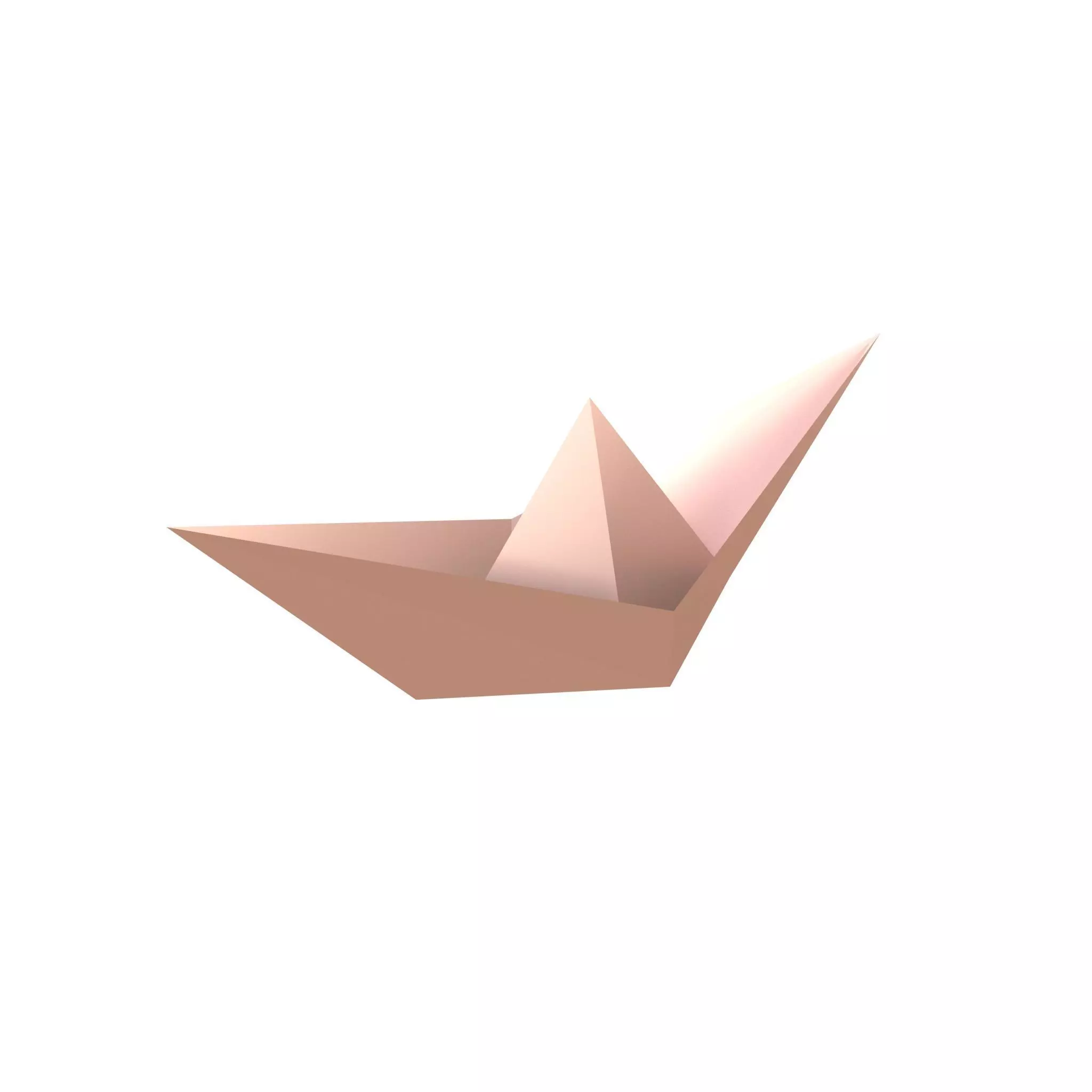 Paper Boat v1 016 Low-poly 3D model_0
