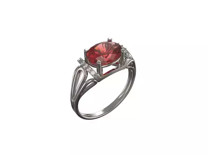 1041-Ring with oval diamond