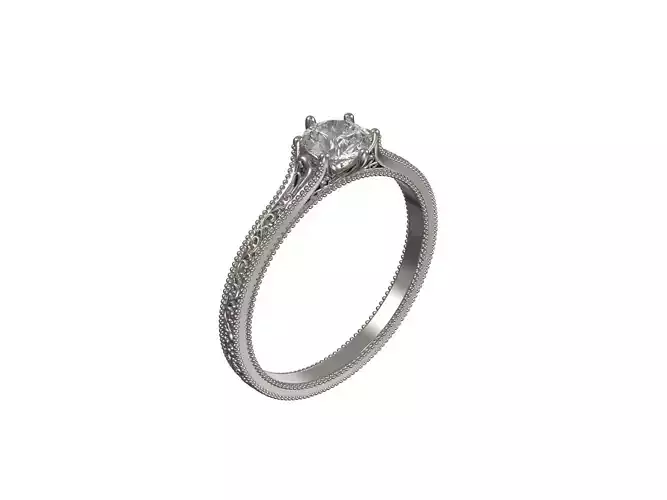 1042-Engagement ring with diamond