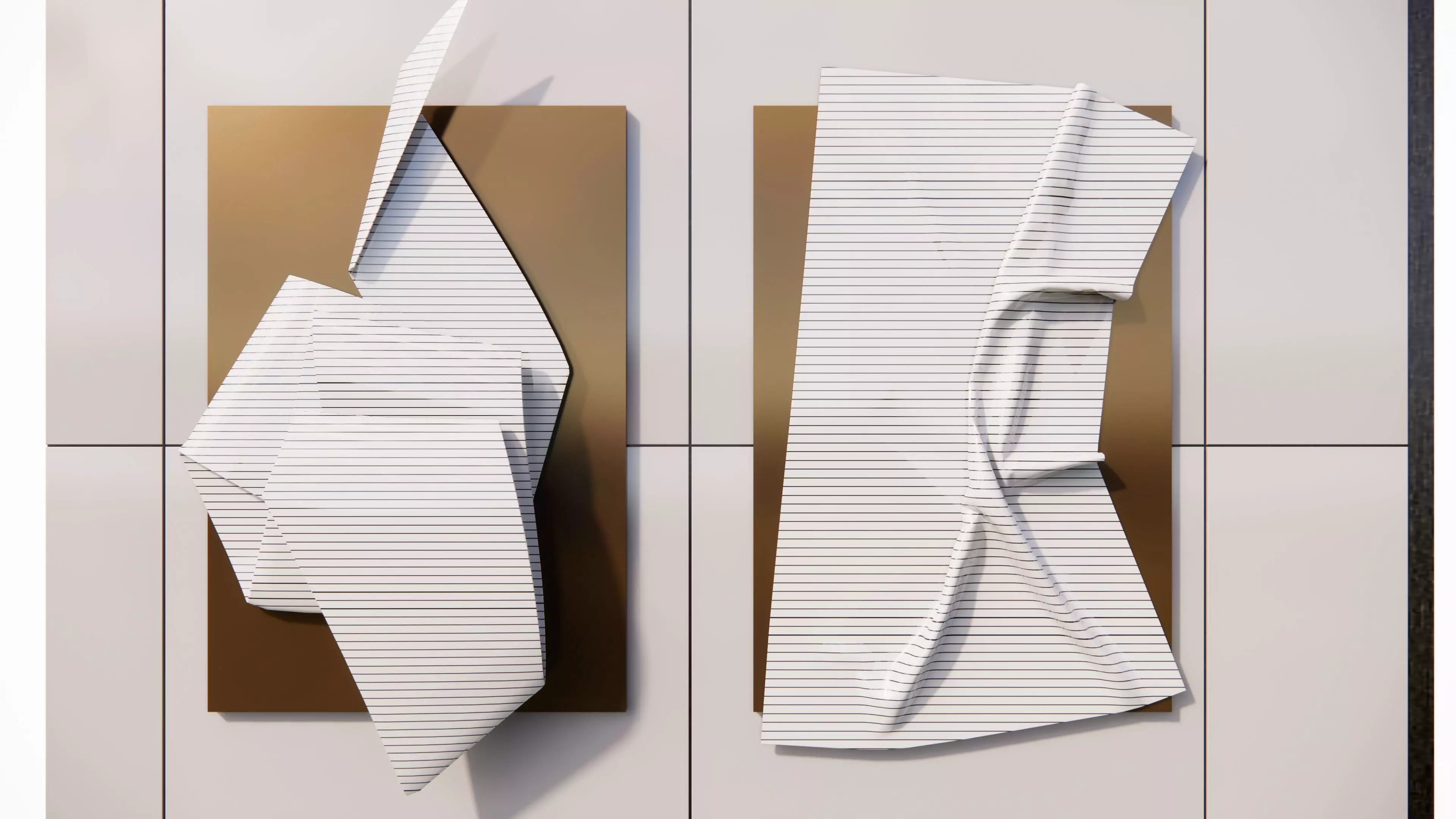 Modern  abstract  wall art 3D model_0