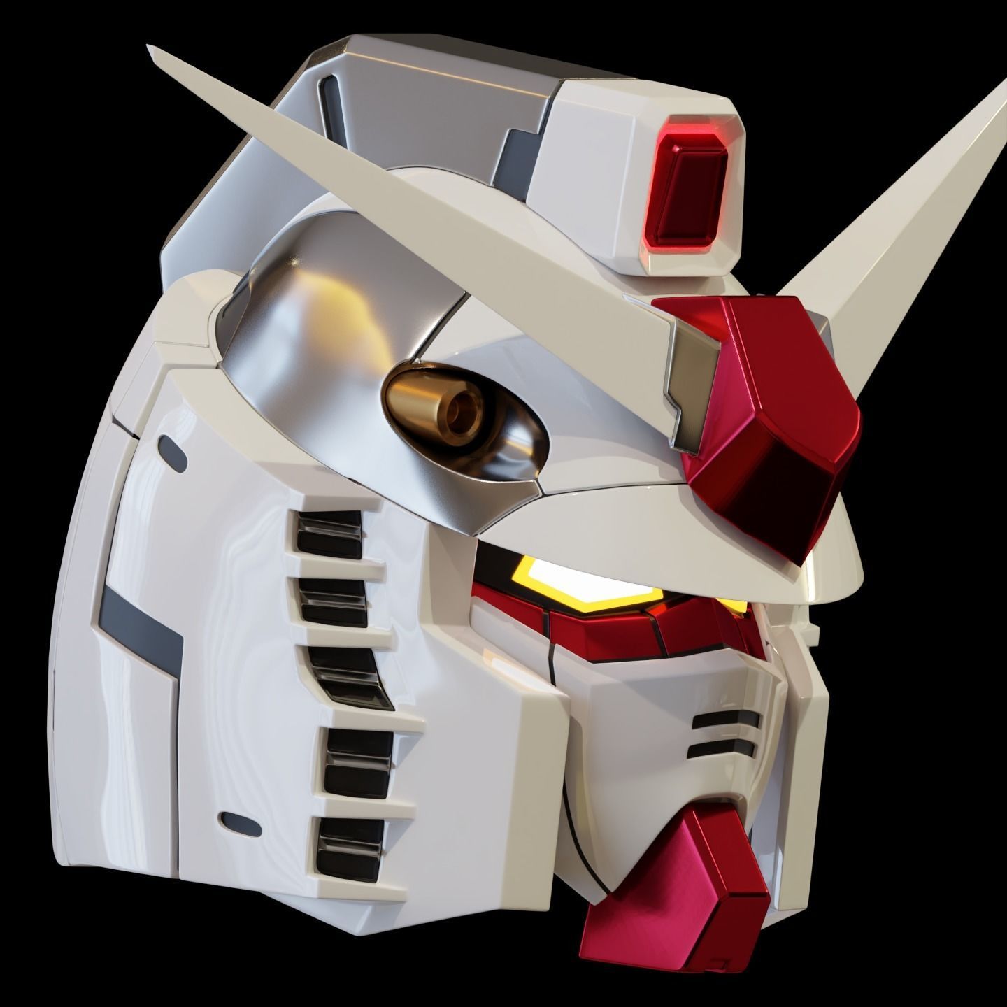 GUNDAM RX-78-2 Helmet 3D Model 3D print model_2