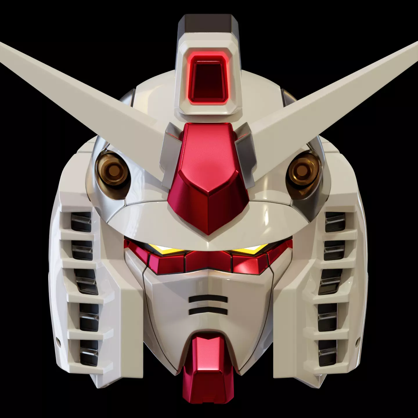 GUNDAM RX-78-2 Helmet 3D Model 3D print model_0
