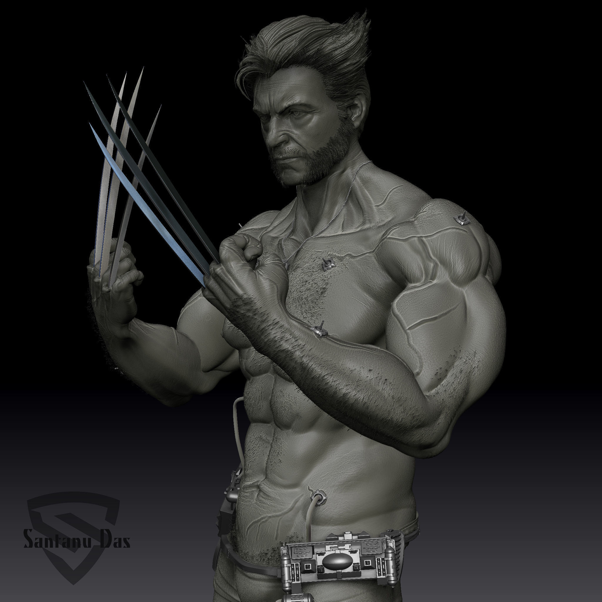 Wolberine 3d Print wolverine 3D print model_2