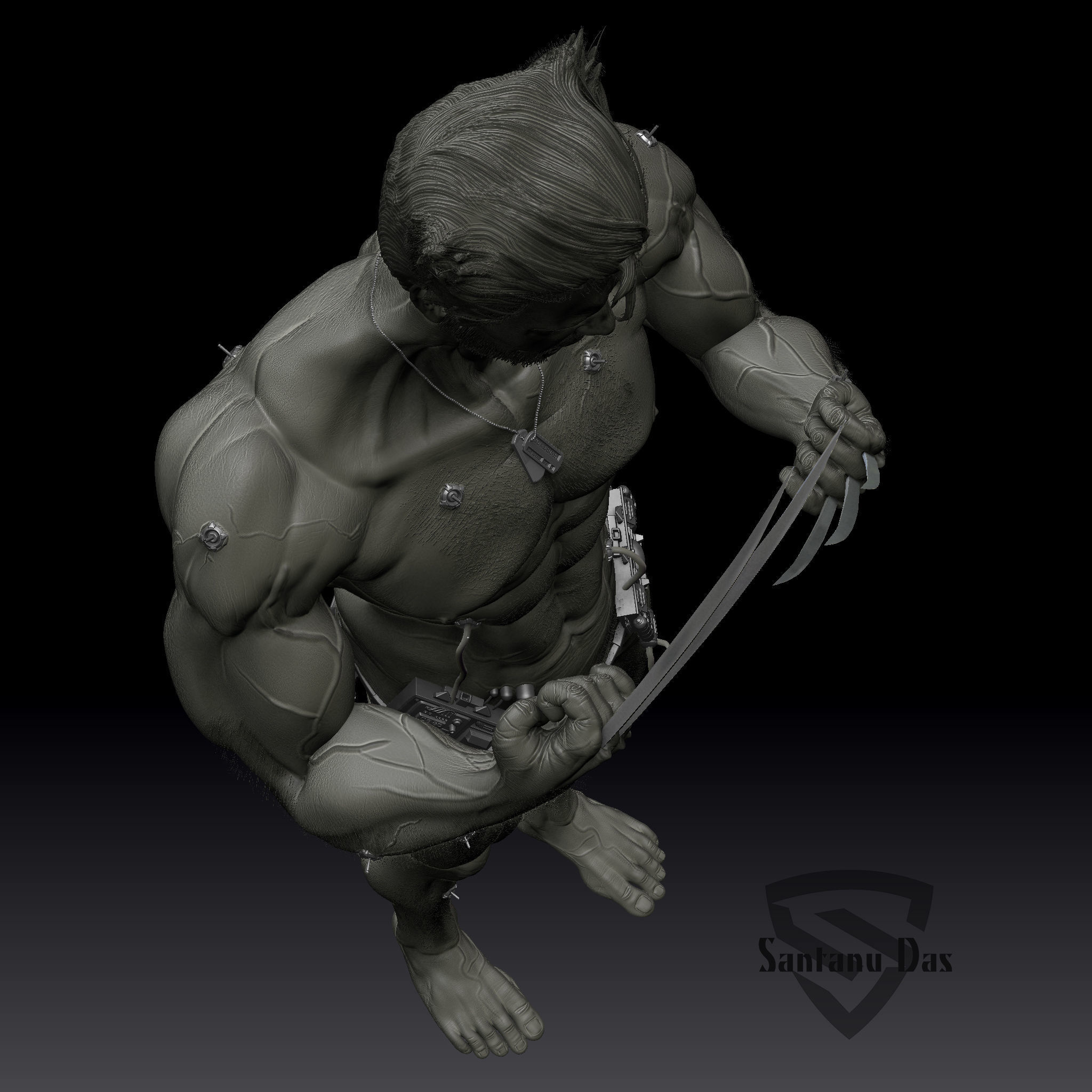 Wolberine 3d Print wolverine 3D print model_10