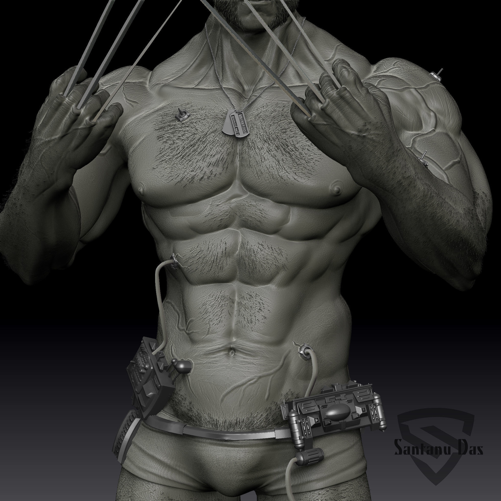 Wolberine 3d Print wolverine 3D print model_8