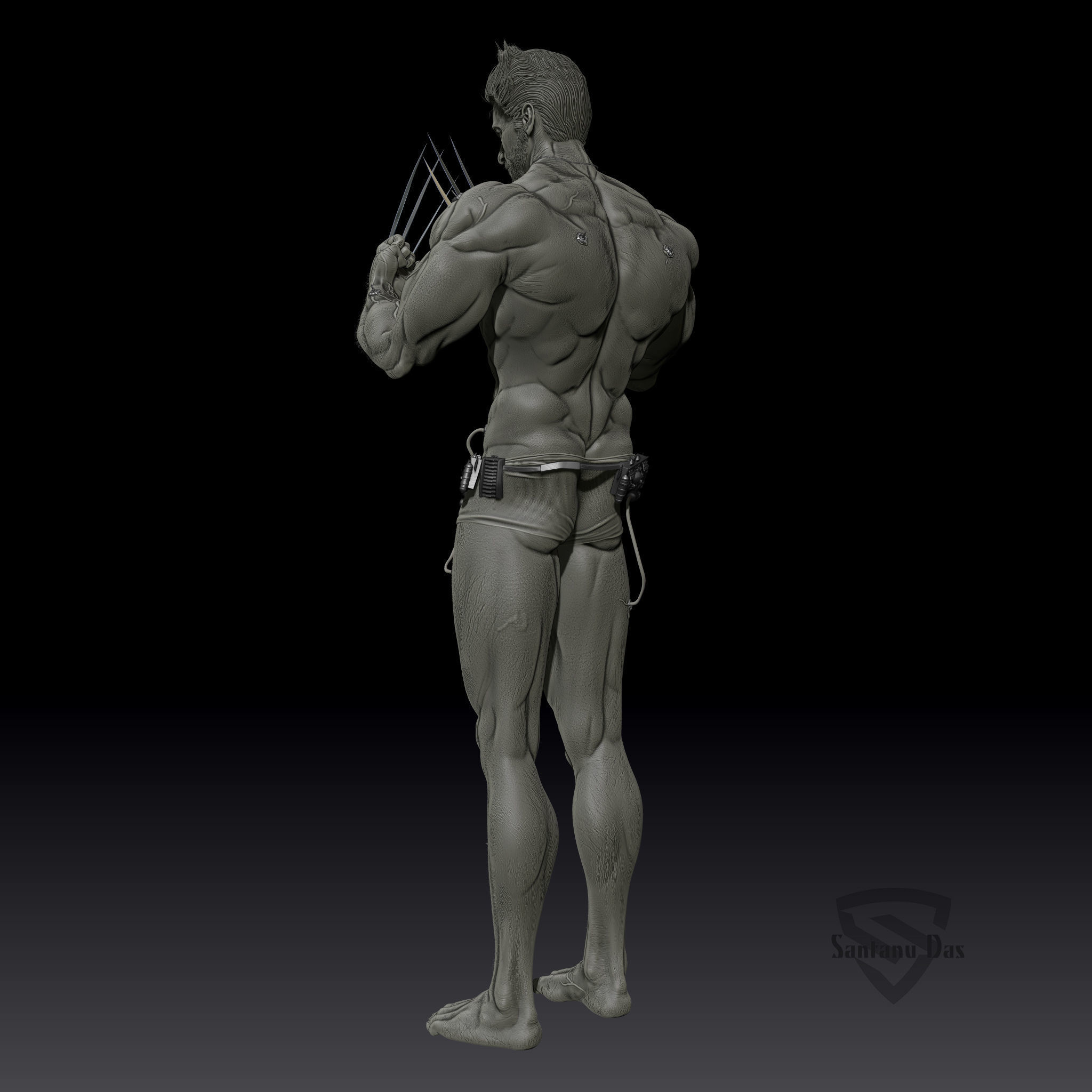 Wolberine 3d Print wolverine 3D print model_5