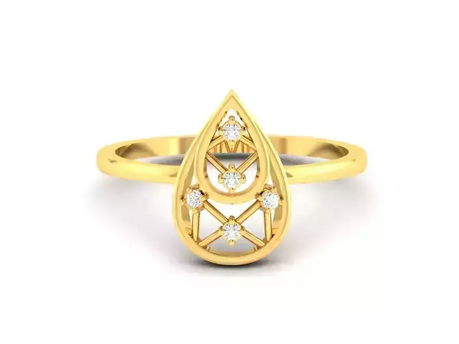 Solitaire Ring 3dm STL OBJ FBX Render Details