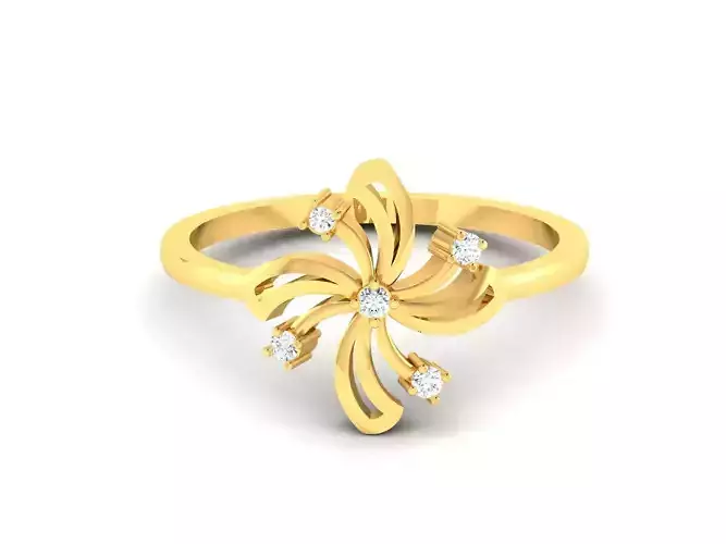 Solitaire Ring 3dm STL OBJ FBX Render Details