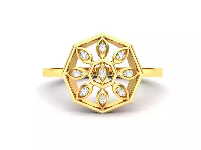 Solitaire Ring 3dm STL OBJ FBX Render Details