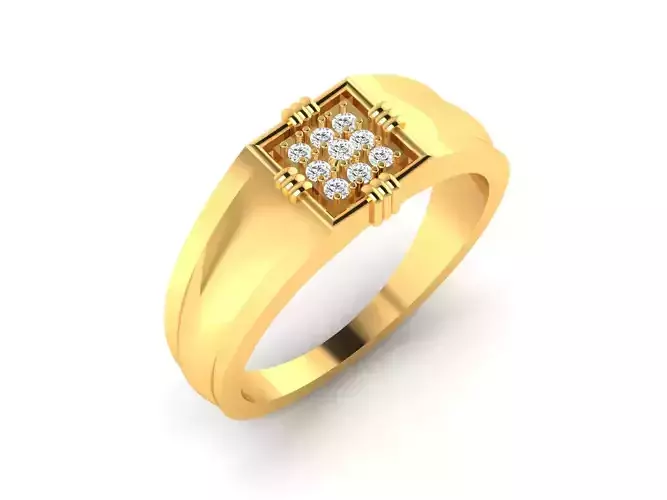 Solitaire Ring 3dm STL OBJ FBX Render Details