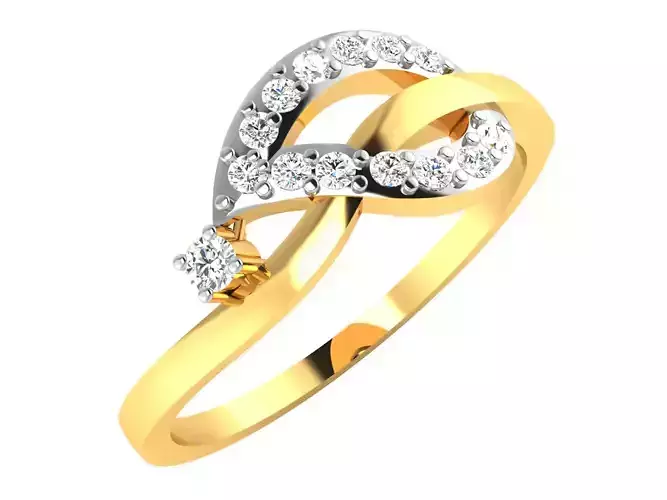 Solitaire Ring 3dm STL OBJ FBX Render Details