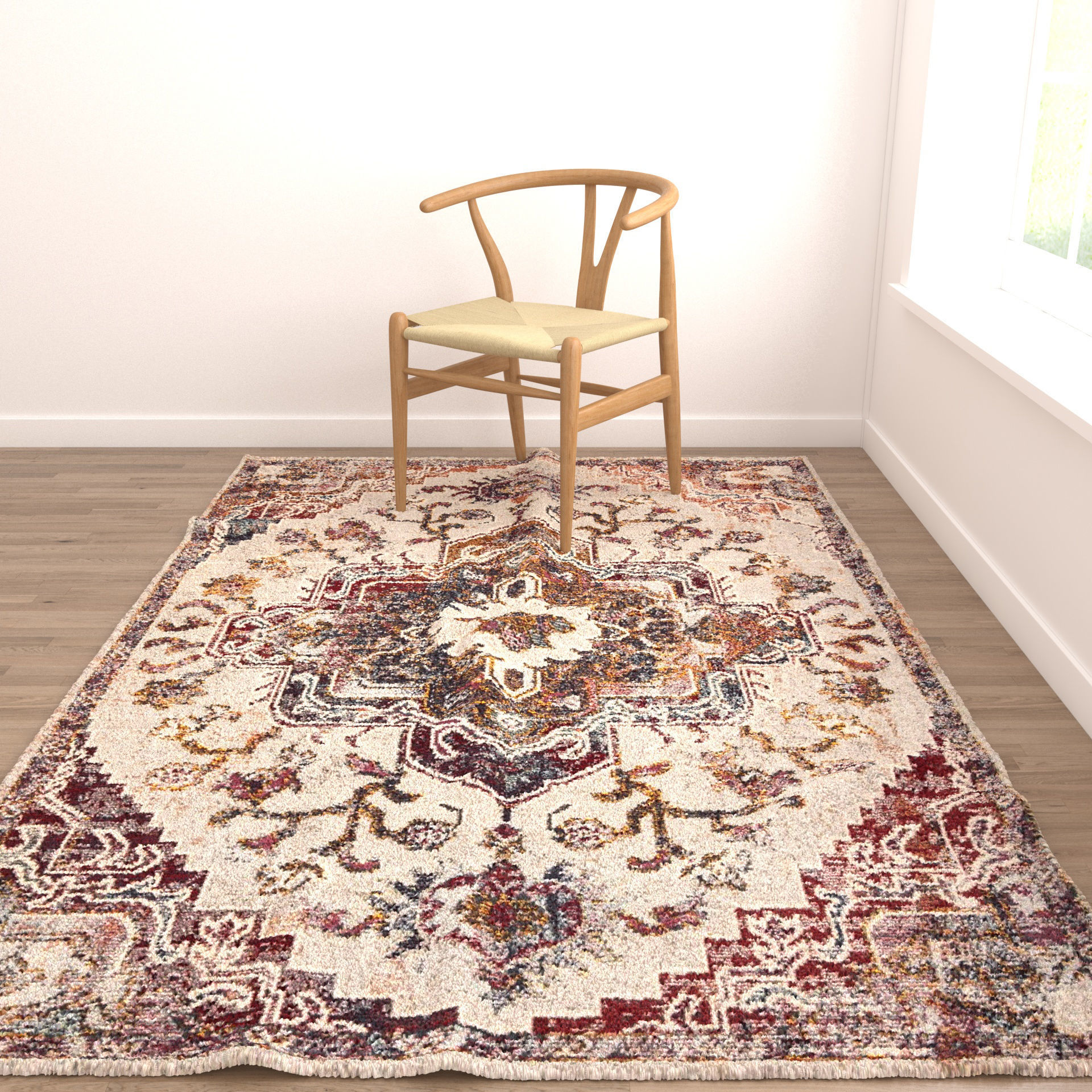 Rugs No 668 Low-poly 3D model_3