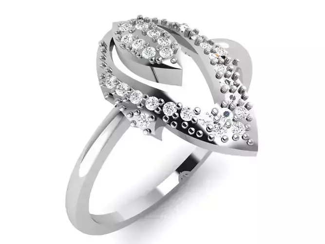 Solitaire Women Ring 3dm STL OBJ FBX Render Details