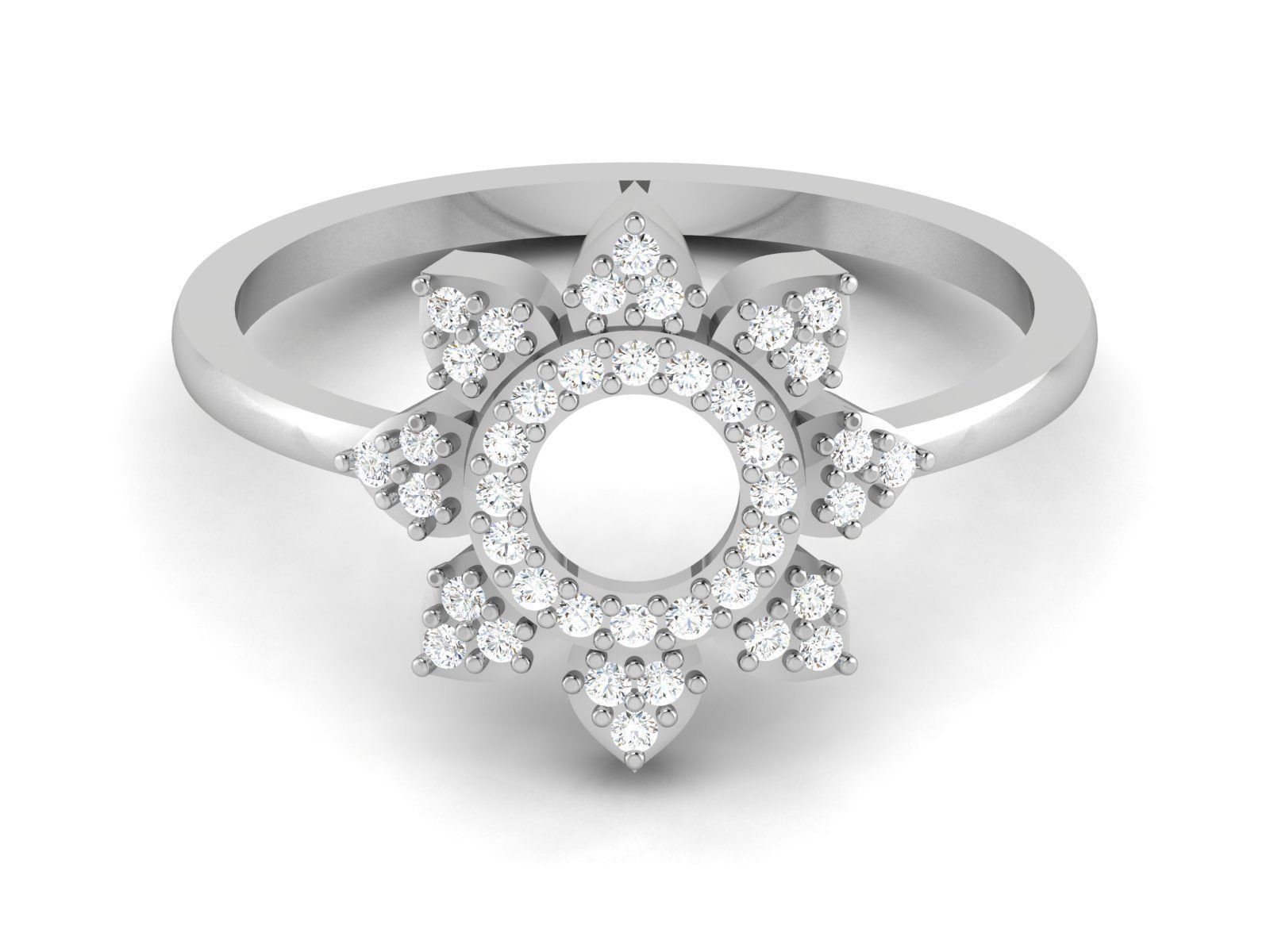 Solitaire Women Ring 3dm STL OBJ FBX Render Details 3D print model_10