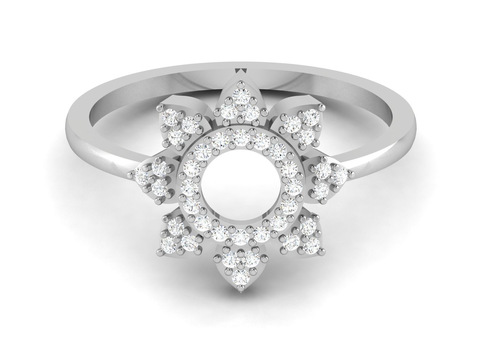 Solitaire Women Ring 3dm STL OBJ FBX Render Details 3D print model_9