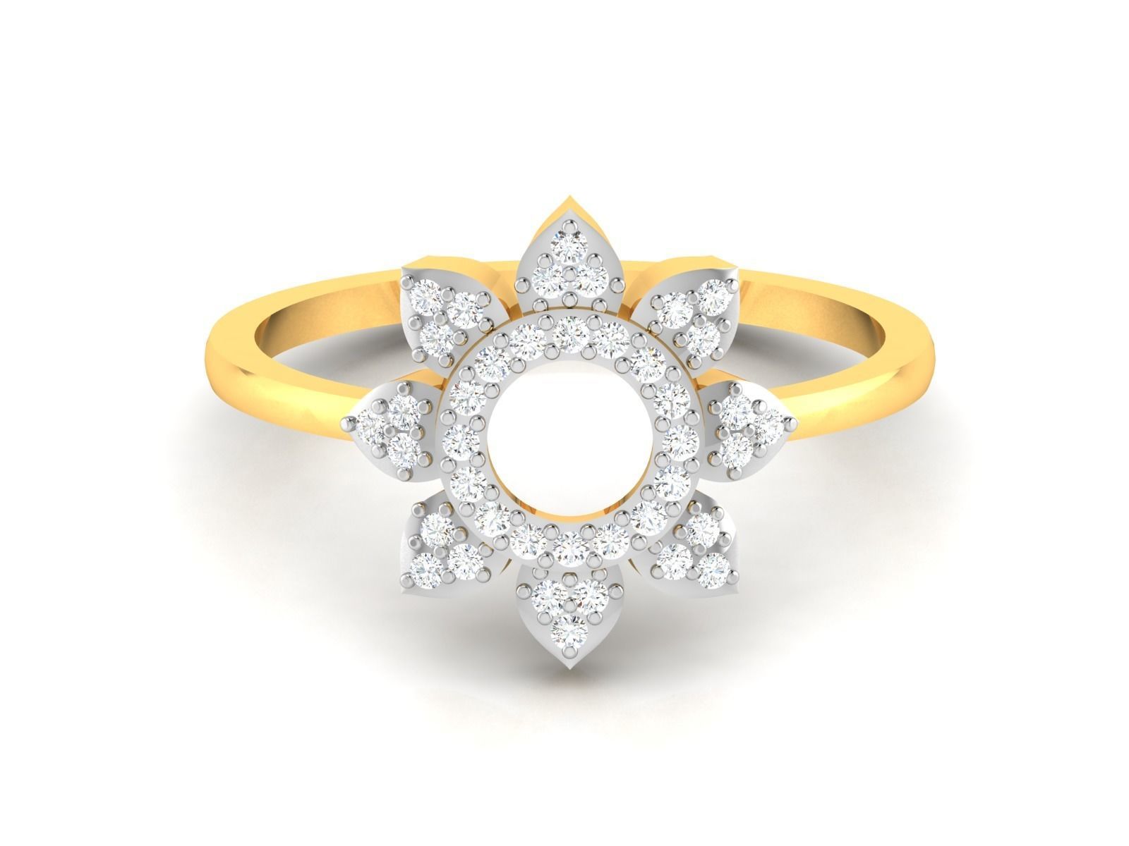 Solitaire Women Ring 3dm STL OBJ FBX Render Details 3D print model_13