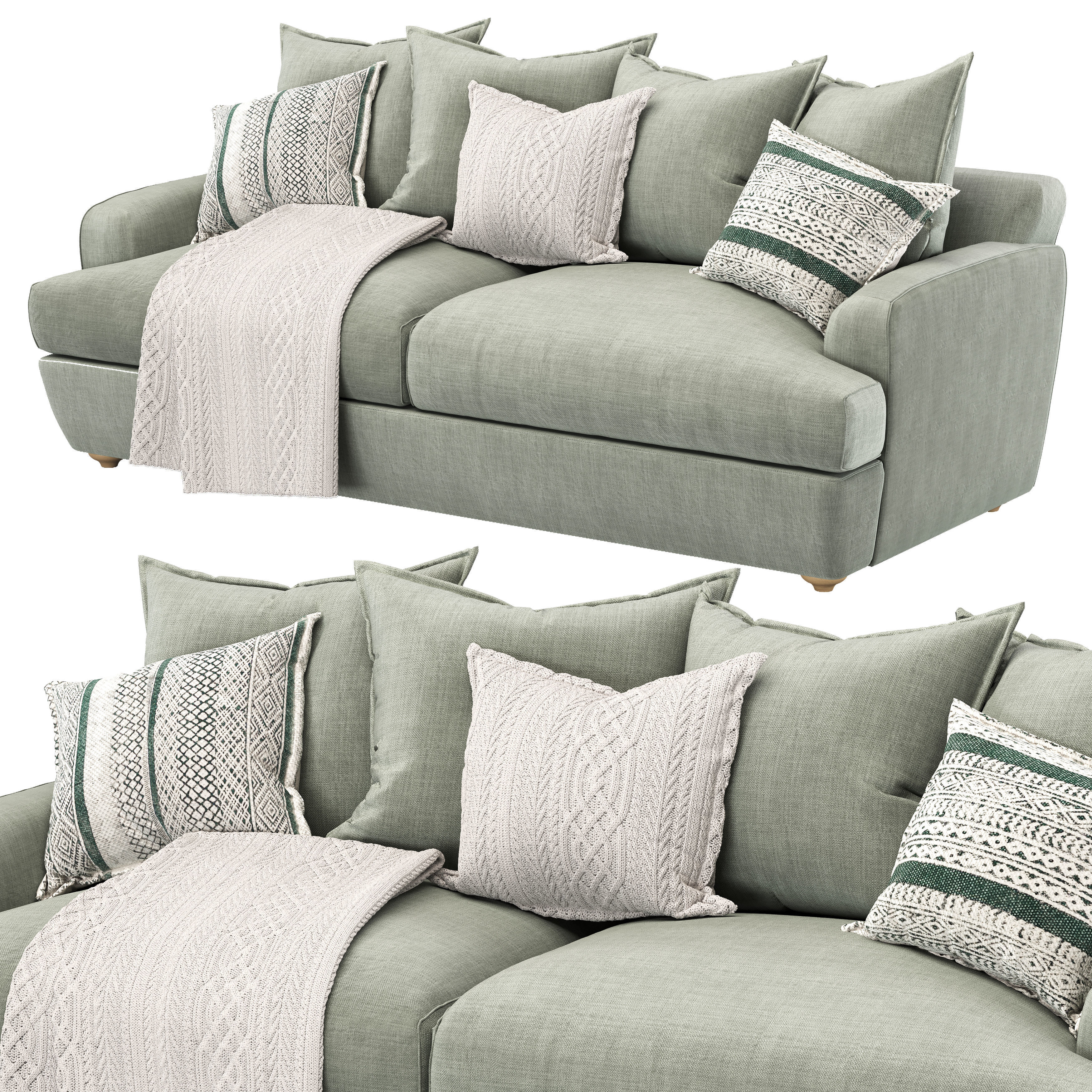 Smooch Collection sage sofa set _2
