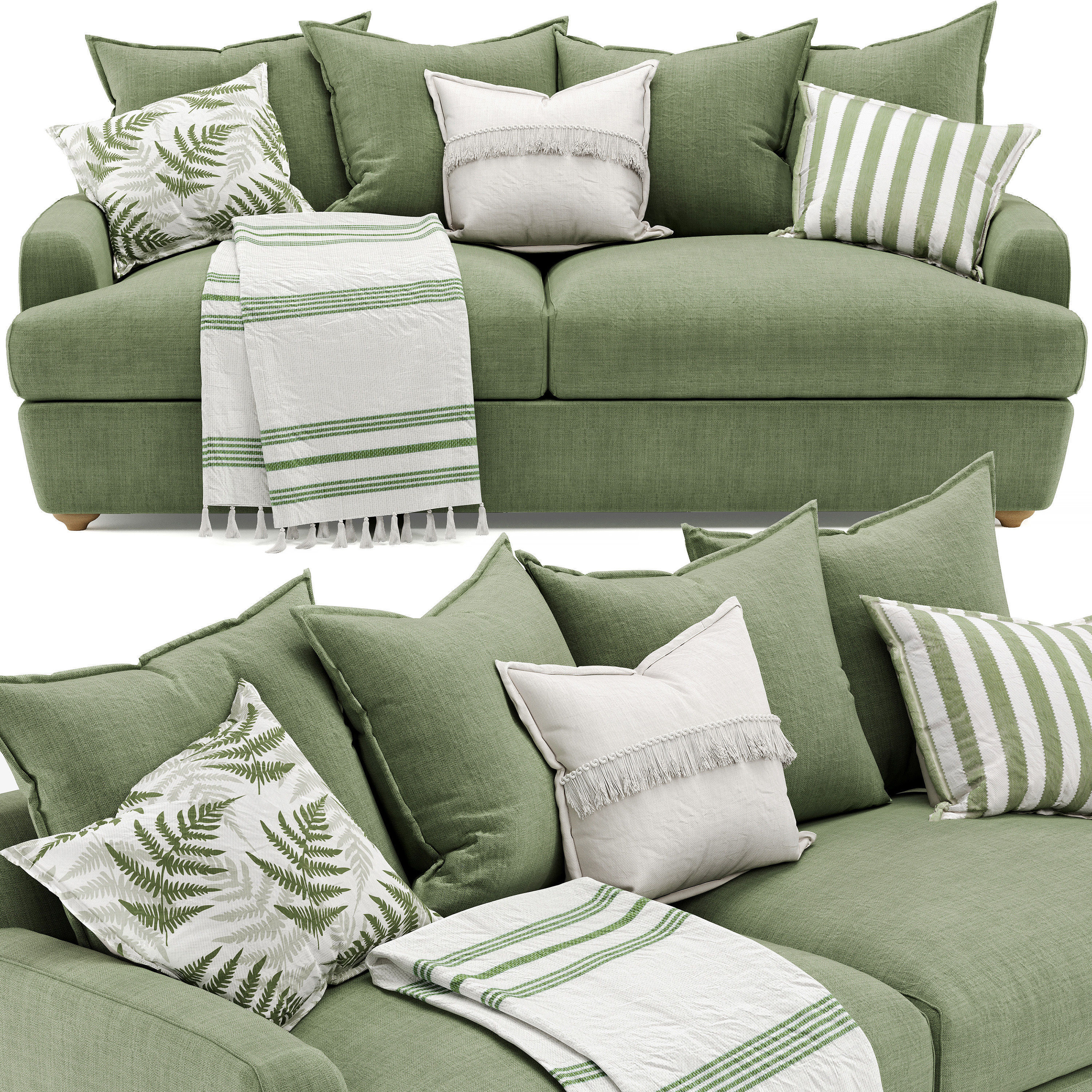 Smooch Collection sage sofa set _5