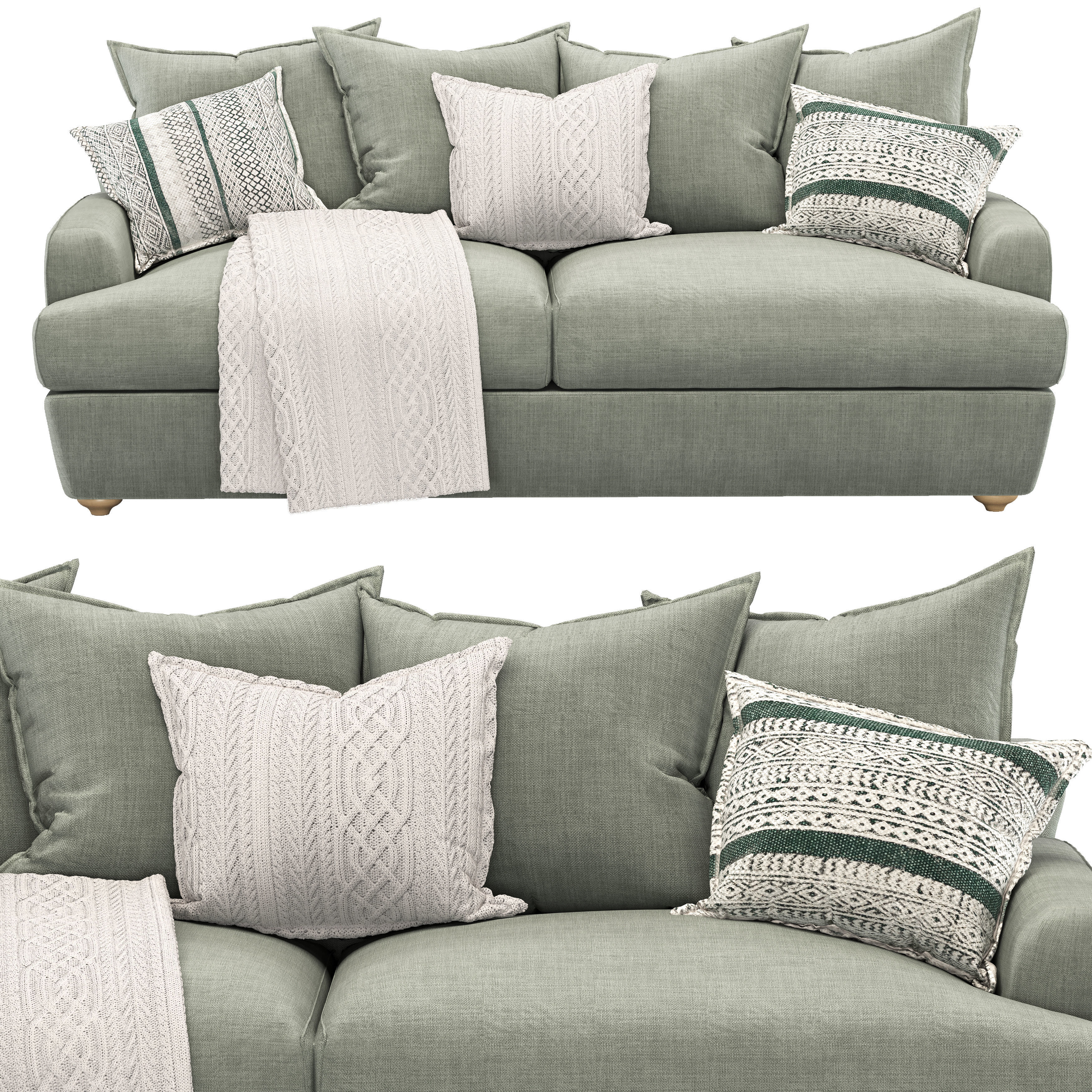 Smooch Collection sage sofa set _3
