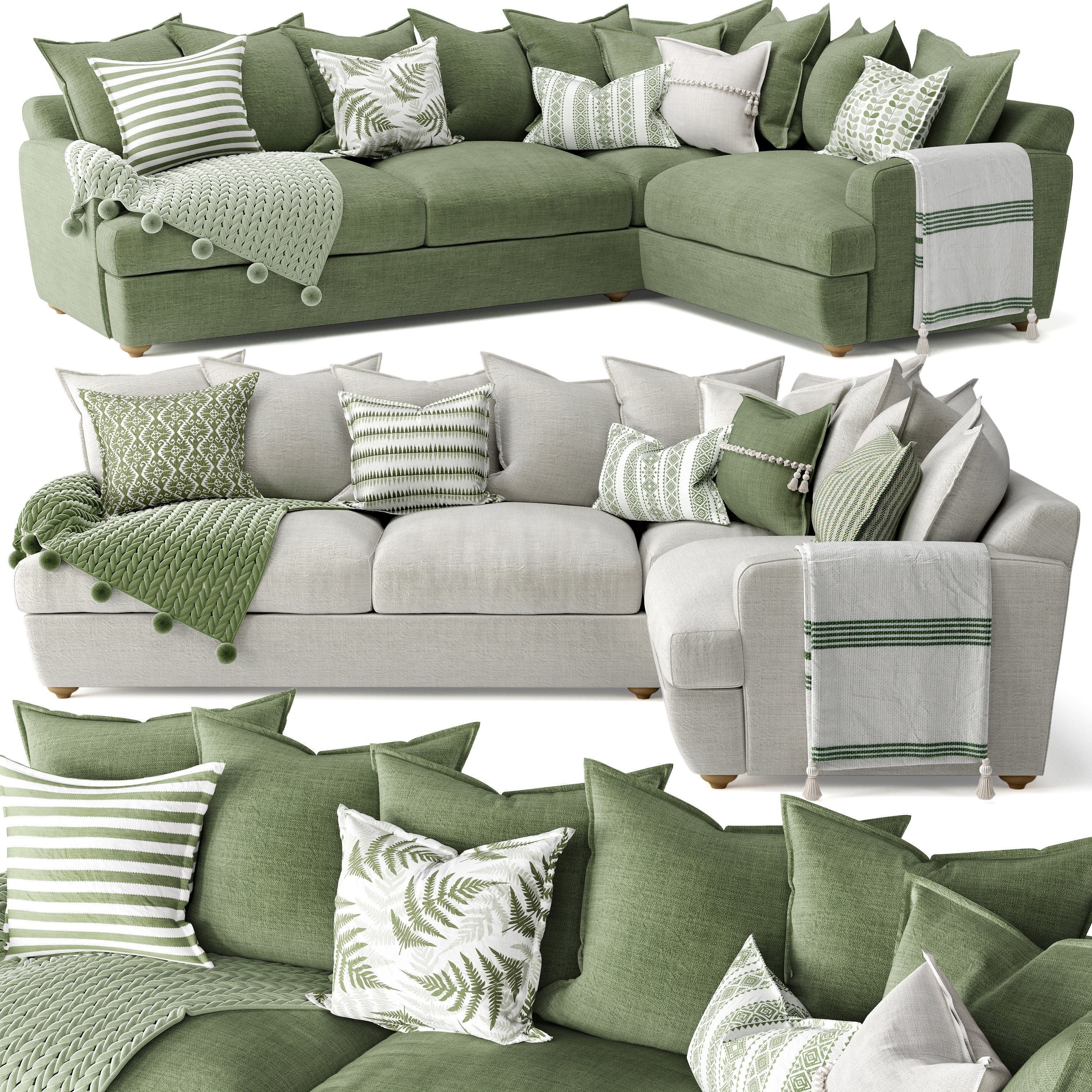 Smooch Collection sage sofa set _9