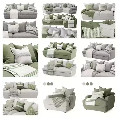 Smooch Collection sage sofa set 