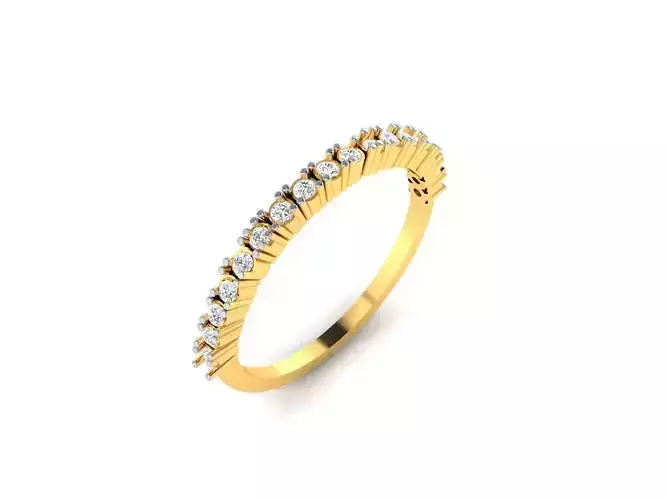 Solitaire Women Ring 3dm STL OBJ FBX Render Details