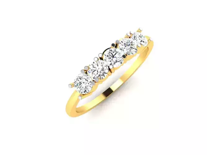 Solitaire Women Ring 3dm STL OBJ FBX Render Details