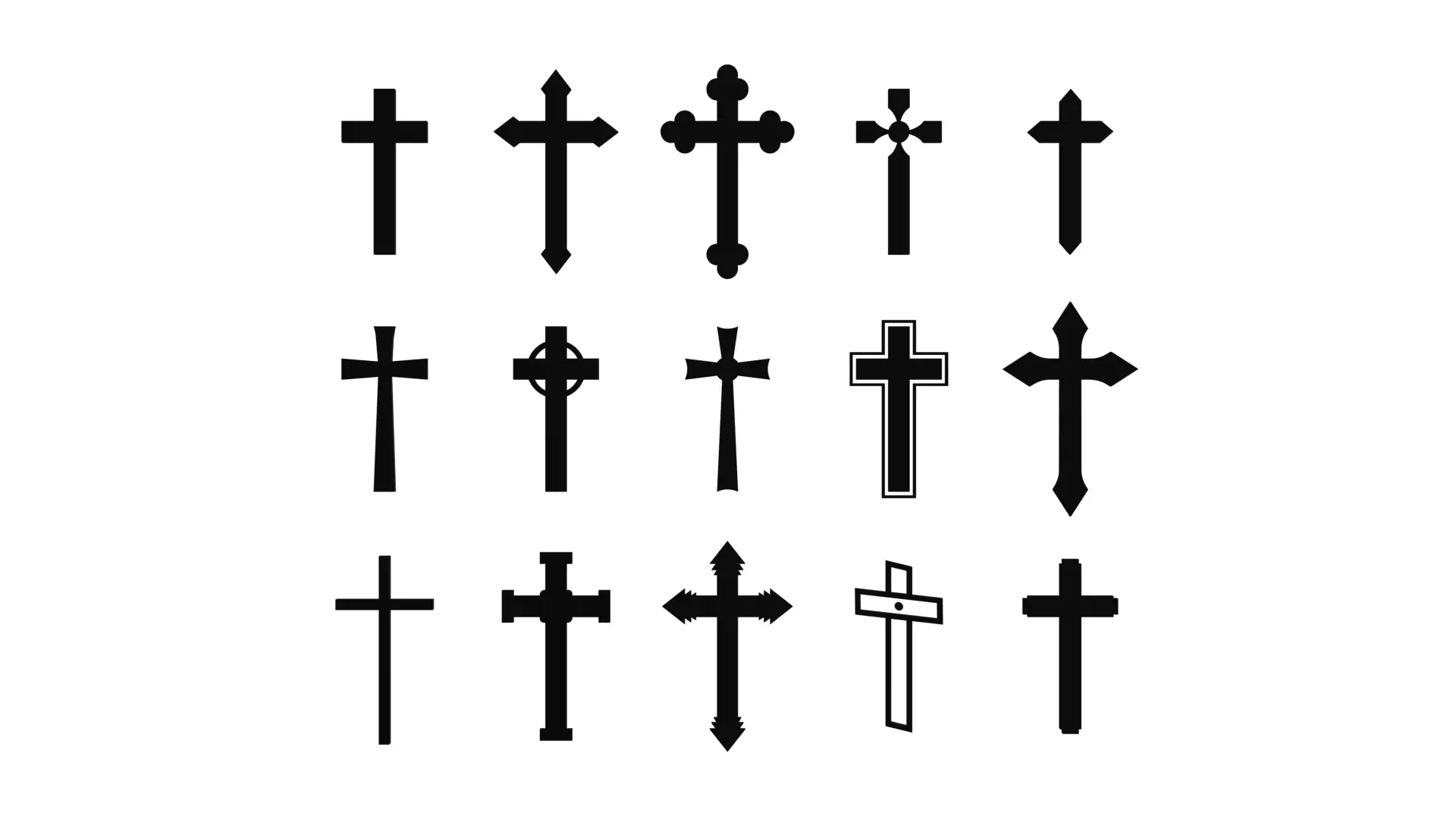 Collection of Crosses 3D - crucifixes  3D print model_0