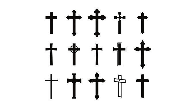 Collection of Crosses 3D - crucifixes  3D print model