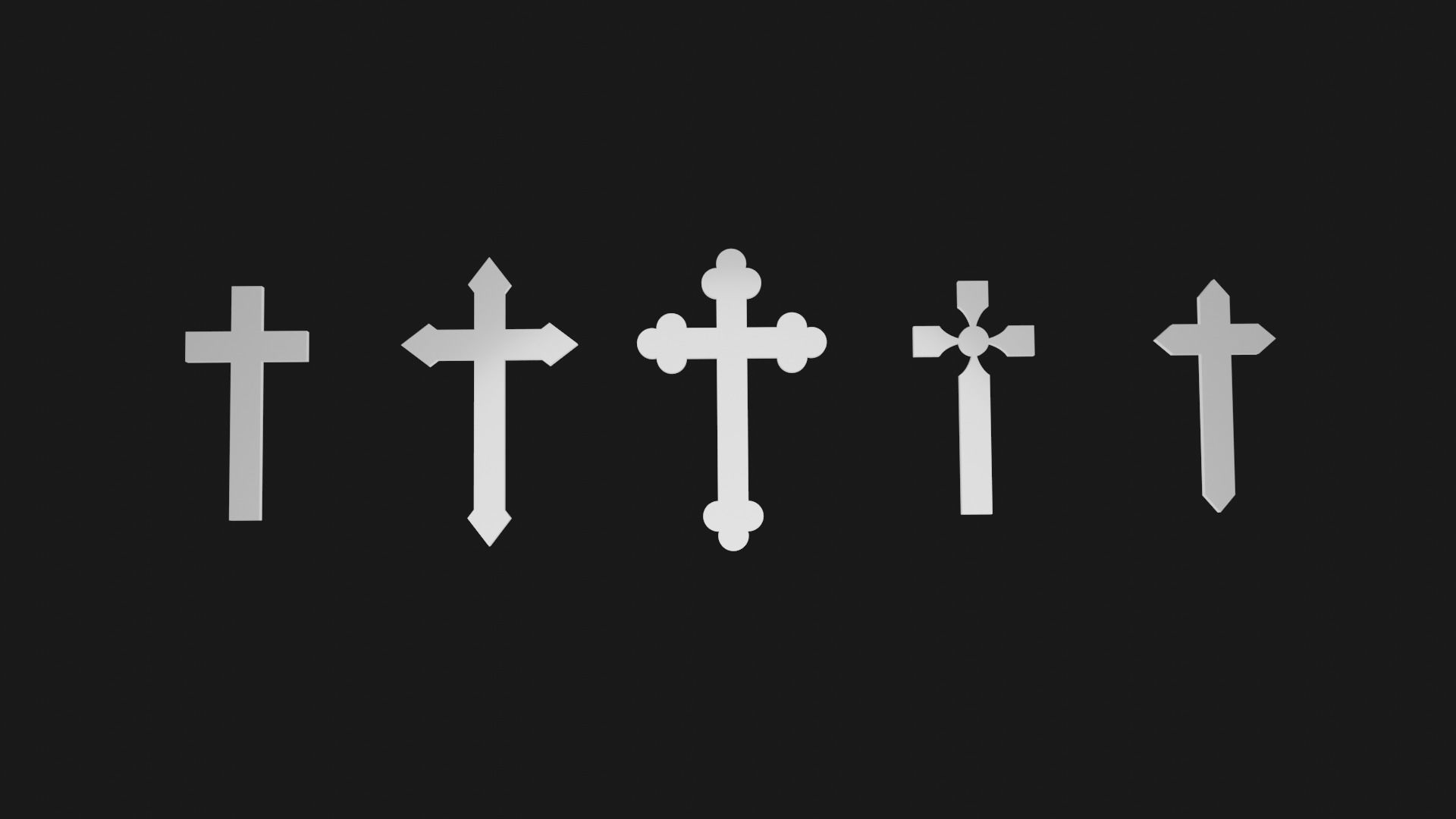 Collection of Crosses 3D - crucifixes  3D print model_5