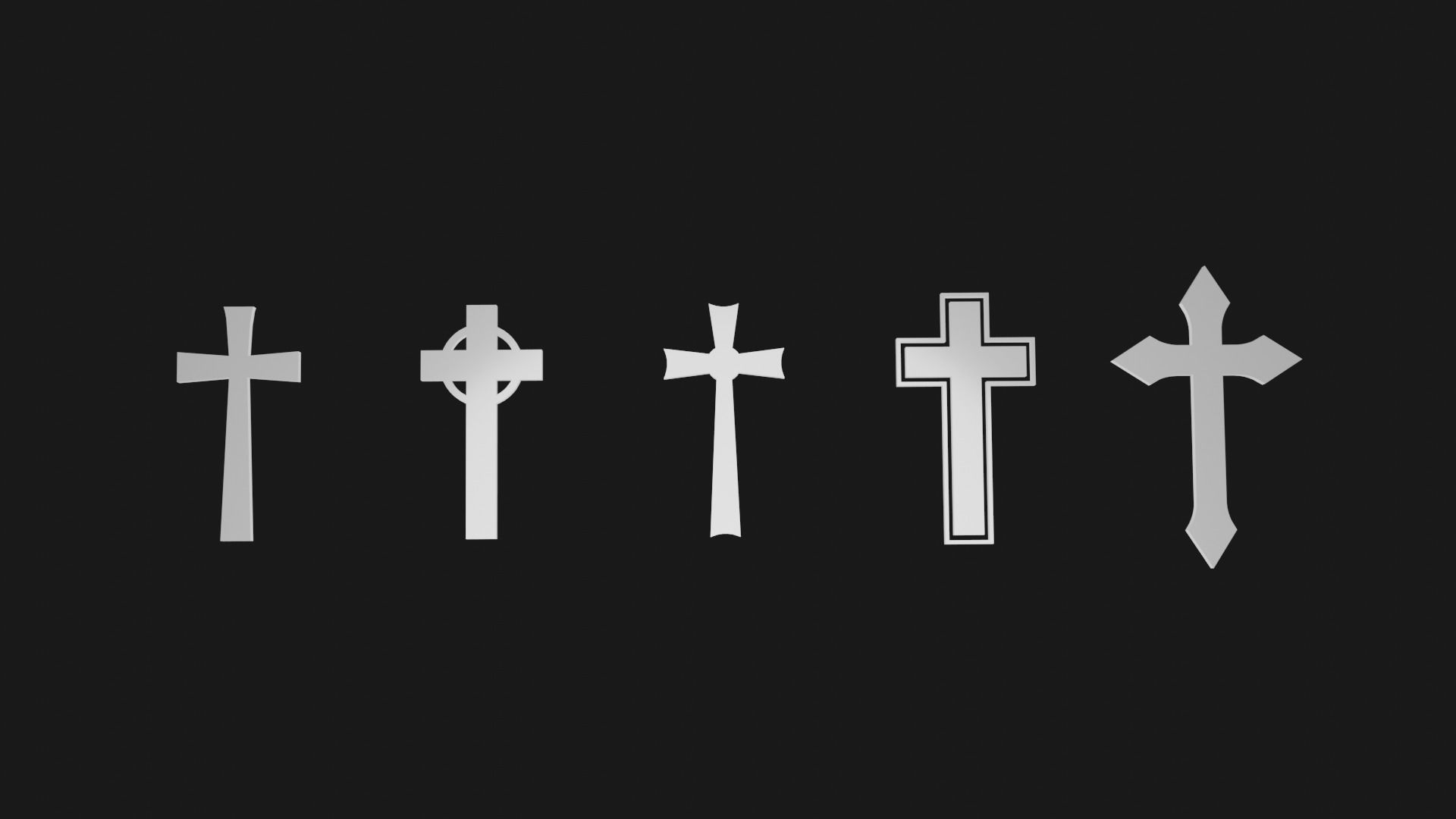 Collection of Crosses 3D - crucifixes  3D print model_6